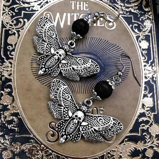 Tranquil Dove Ceramic Metal Circle Hoop Earring silver