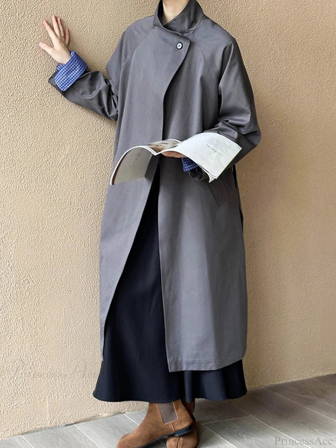 Trench Coat Big Lapel Loose Overcoat