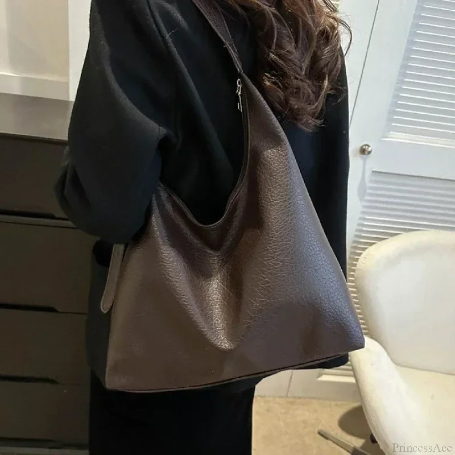 Trendy Leather Tote Shoulder Bag shoulder-250126