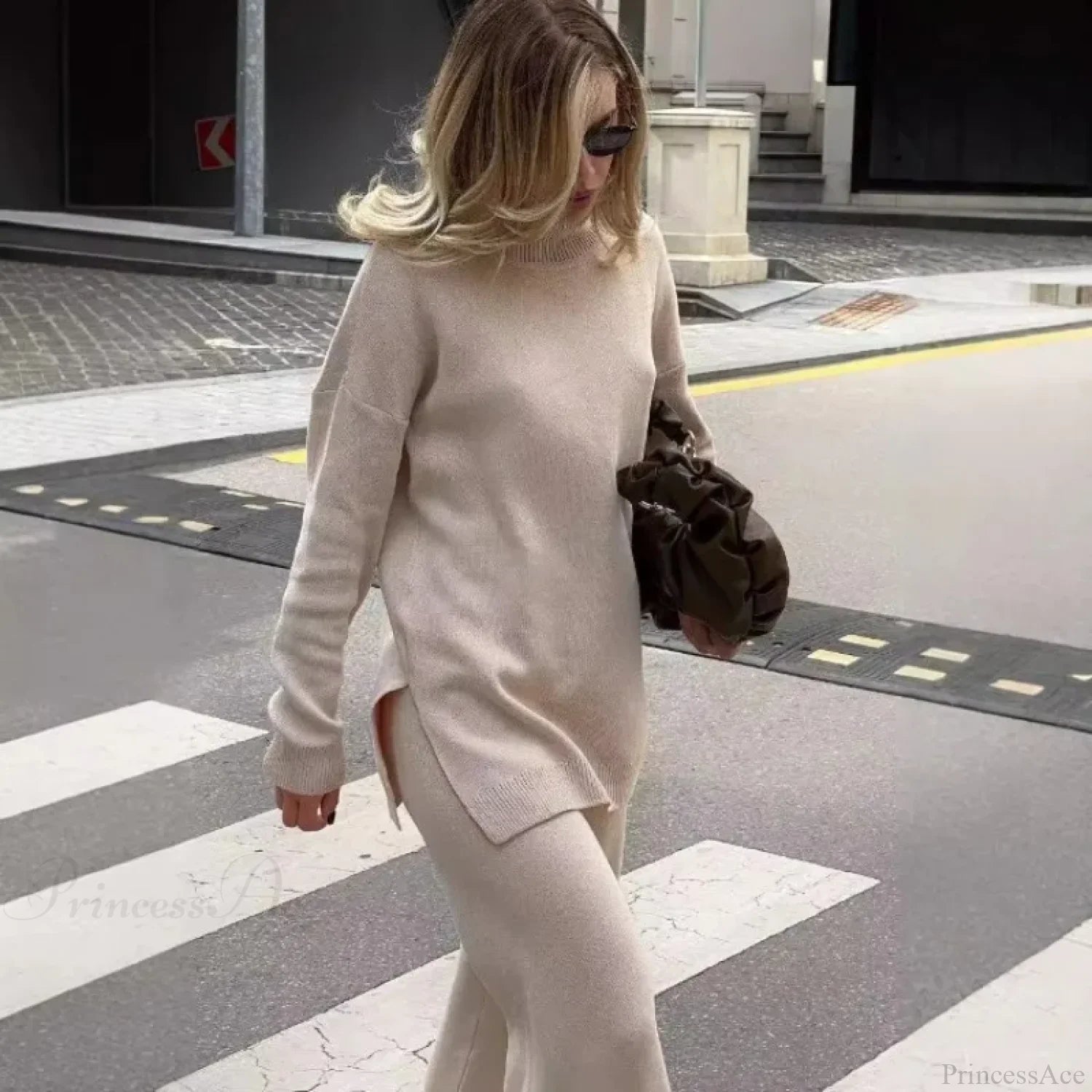 Turtleneck Casual Long-Sleeved Knitted Sweater