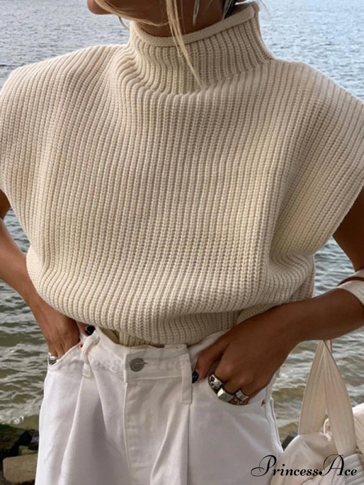New solid color sexy turtleneck short-sleeved sweater top Cracker khaki clothes shirt shirts short sleeve top tops