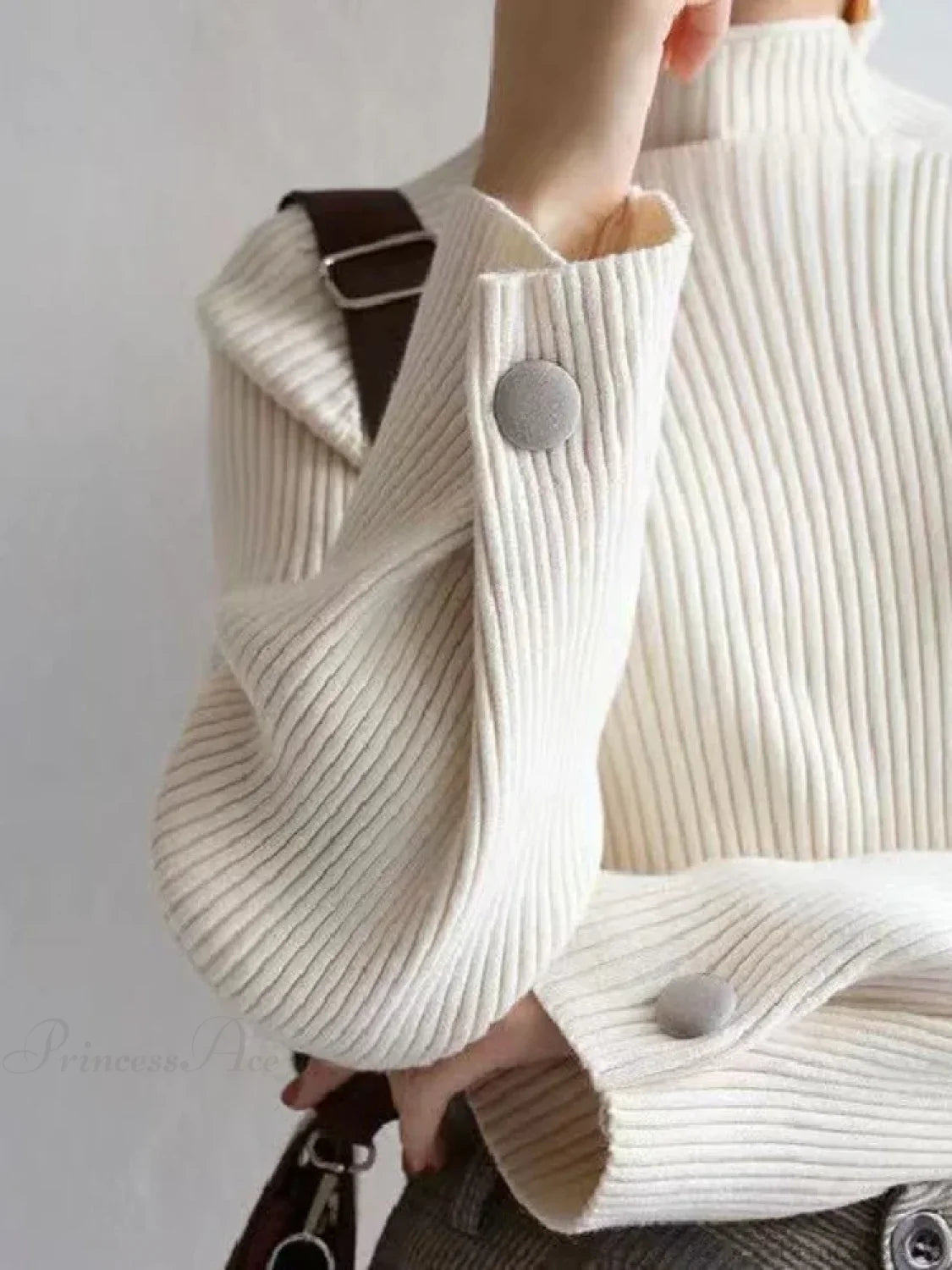 Turtleneck & Crochet E-girl Year-round Sweater