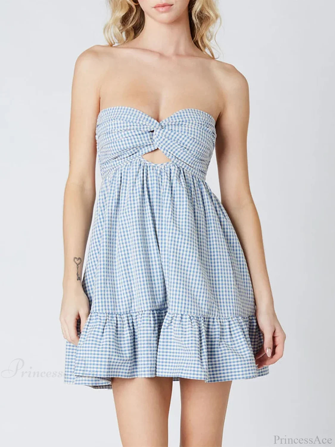 Twisted Cut-Out Mini Dress sky blue / S minidress-250223