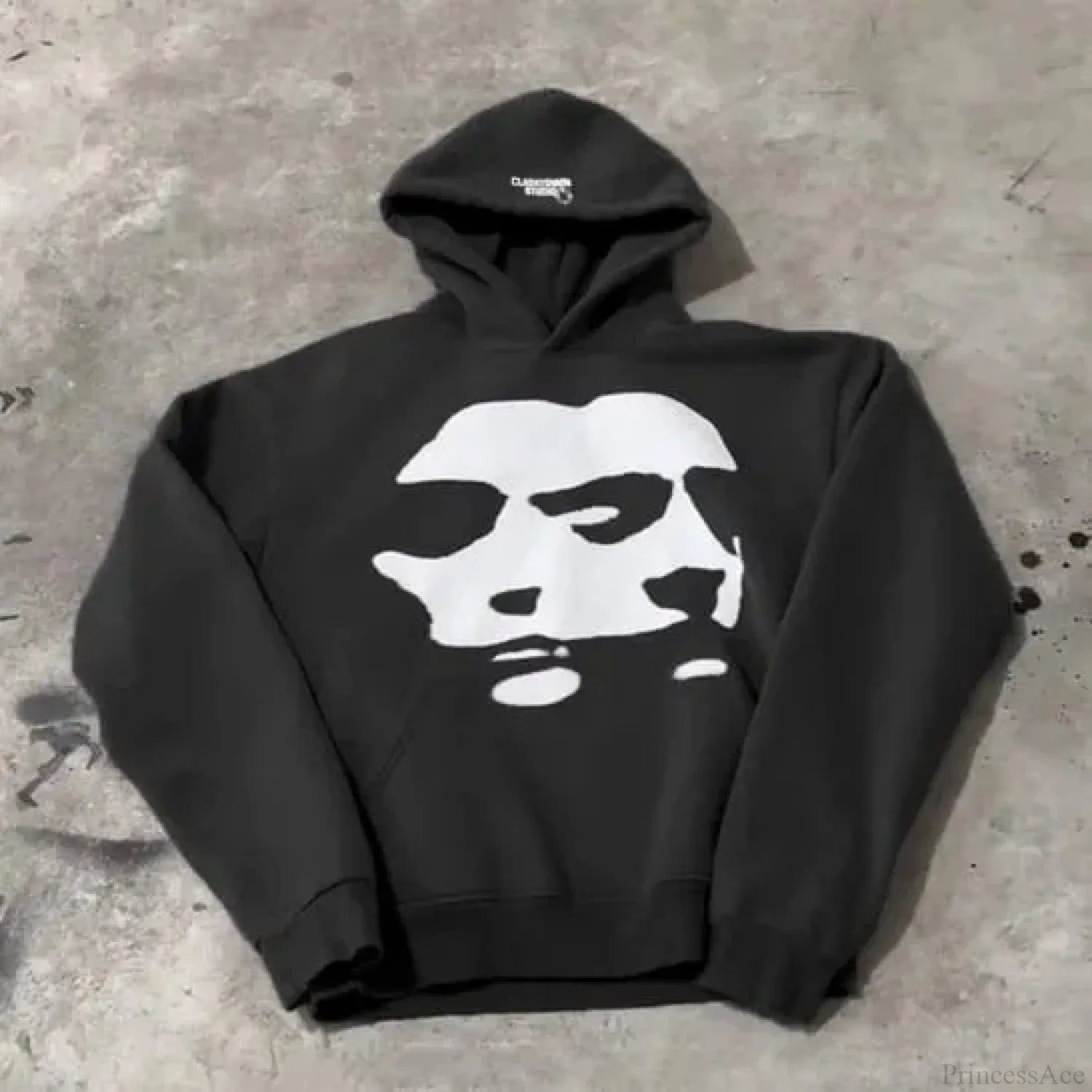 Two-Face Graphic Oversized Hoodie 1black / S