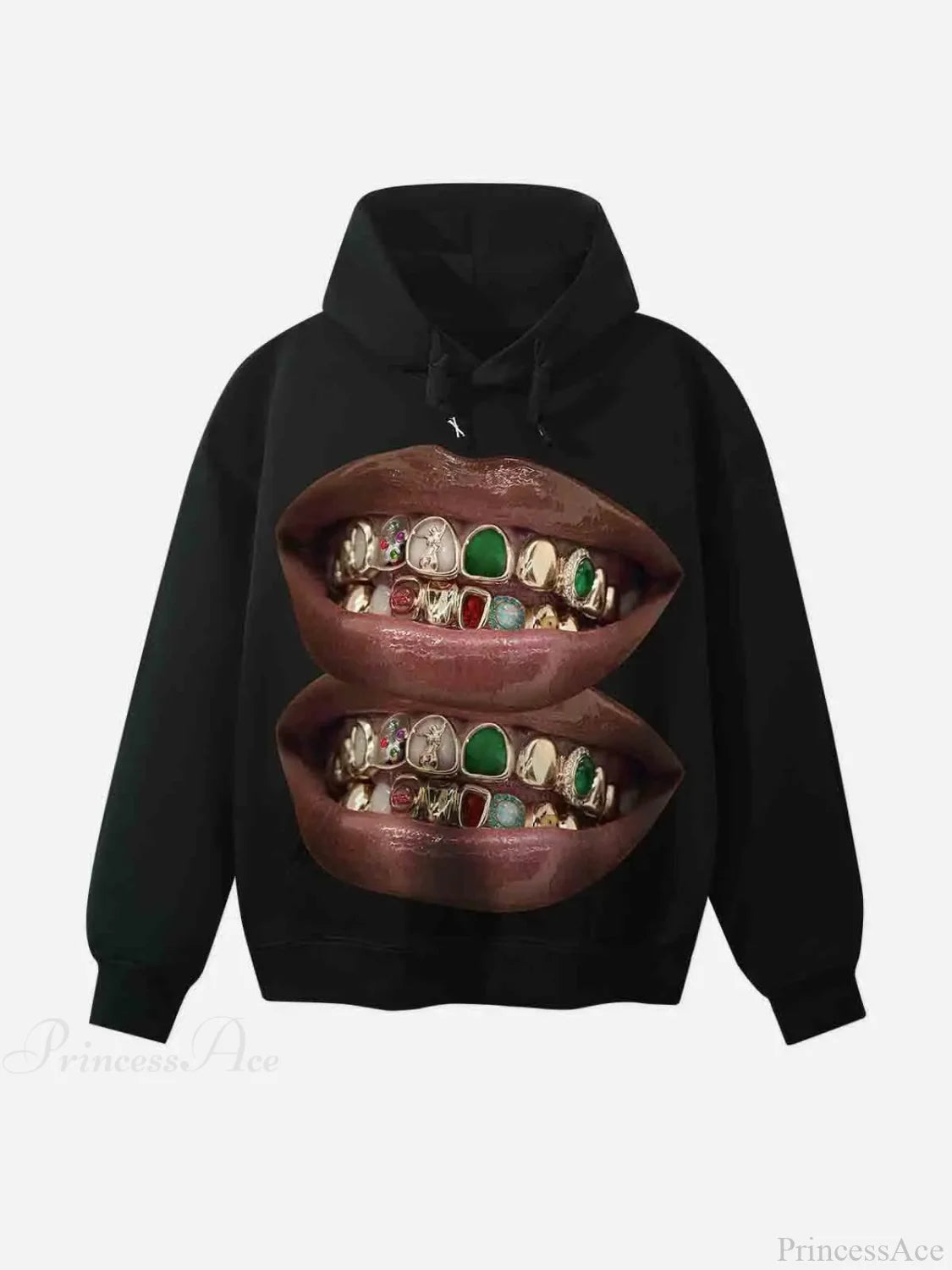 Two-Face Graphic Oversized Hoodie black 3 / S