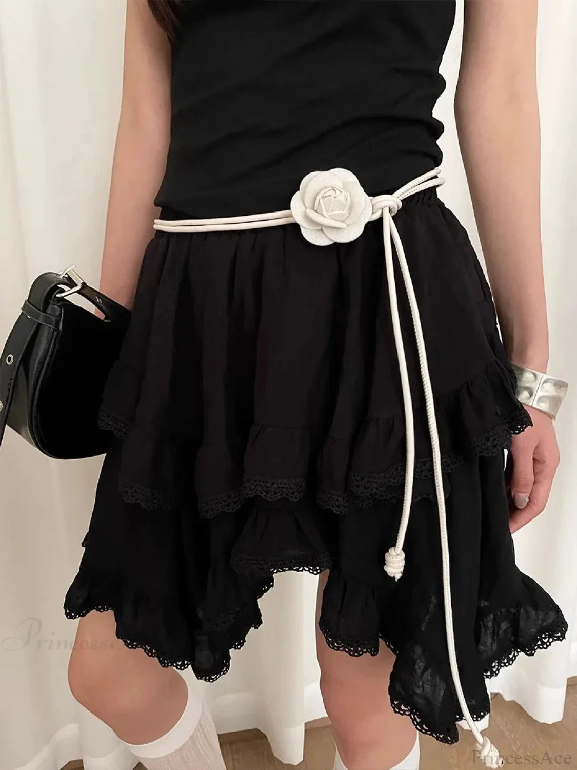 Unconventional Mysterious Flowery Cord Girdle