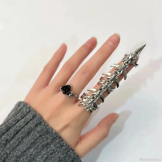 Unconventional Serpent Medieval Band resizable / silver