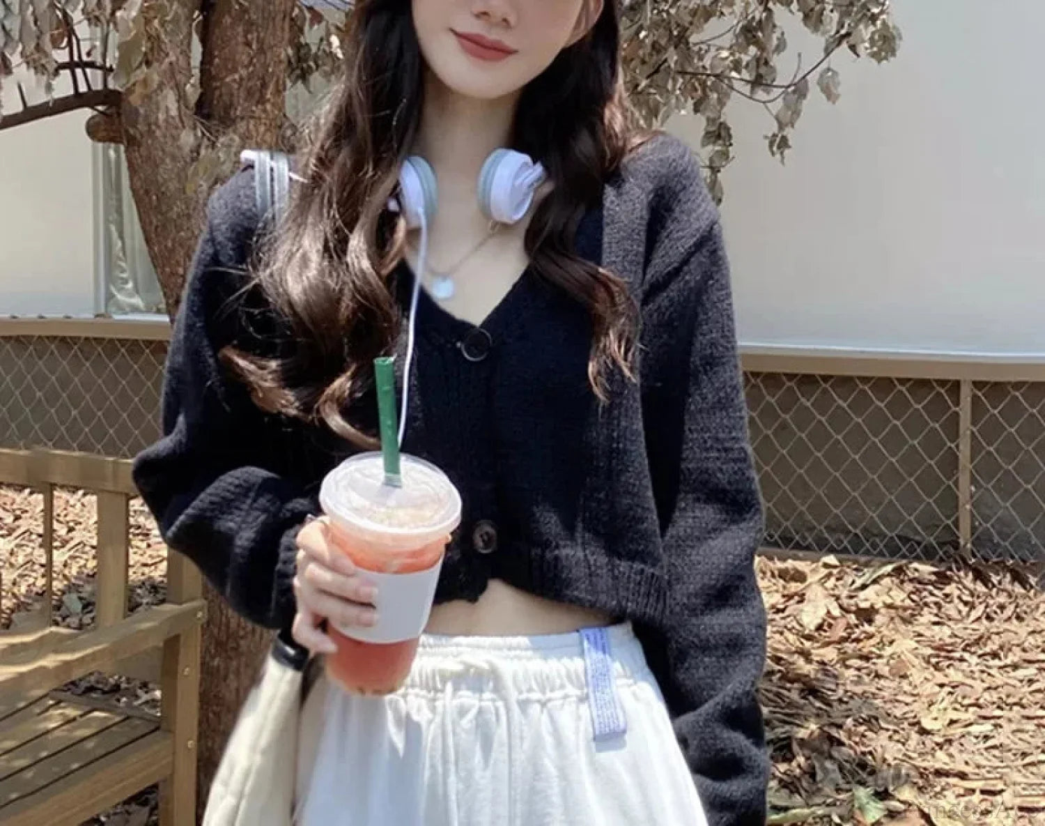 V-Neck Casual Fashion Long Sleeve Cardigan cardiagn-250126