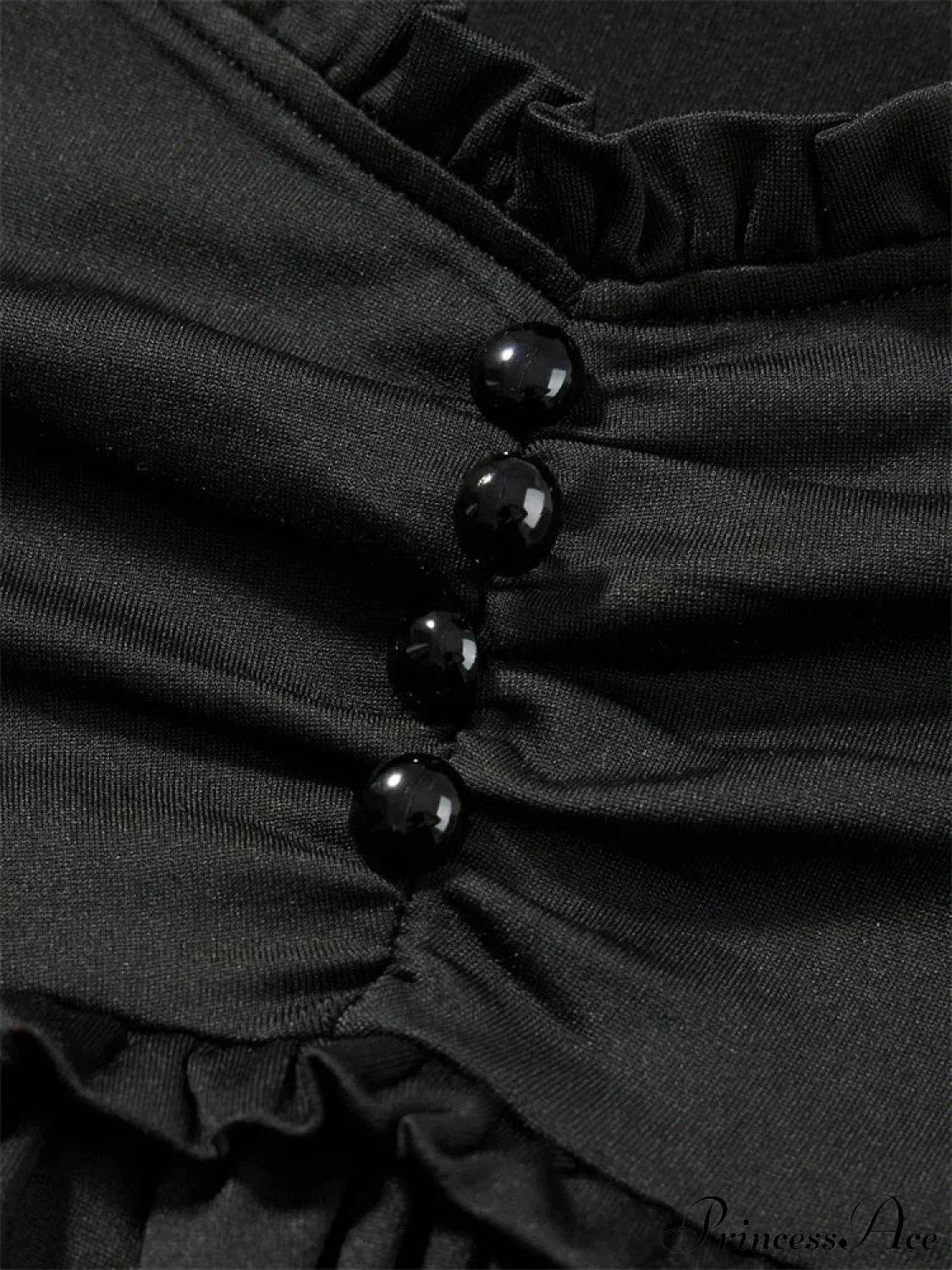 V-Neck Ruched Solid Color Vintage Buttons T-Shirts