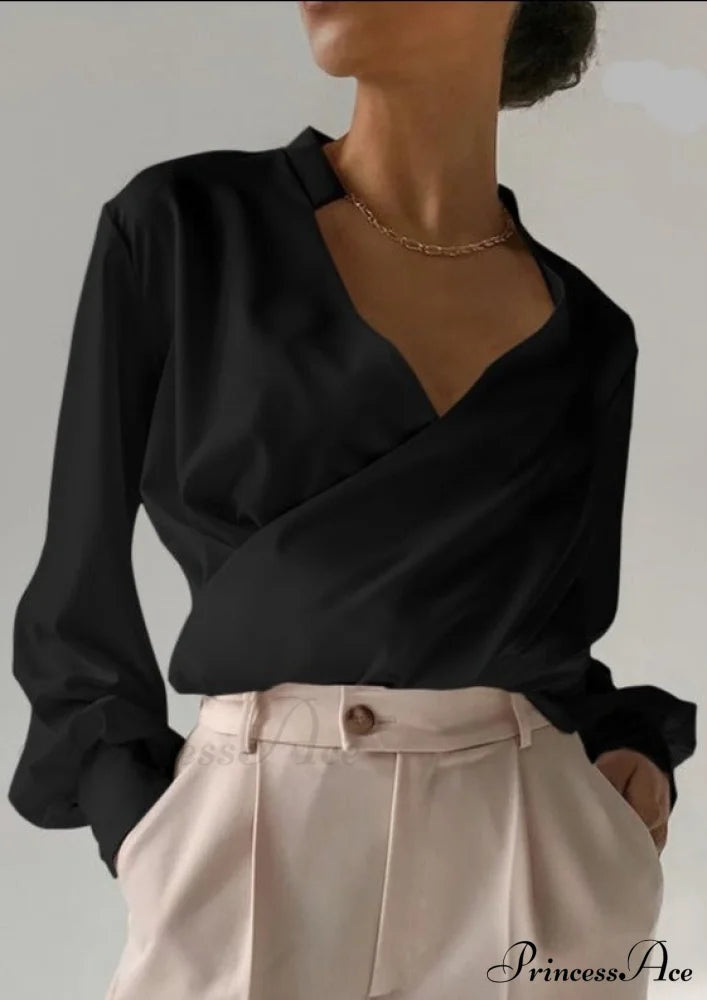 V-Neck Shirt - Tiara Tops & Blouses