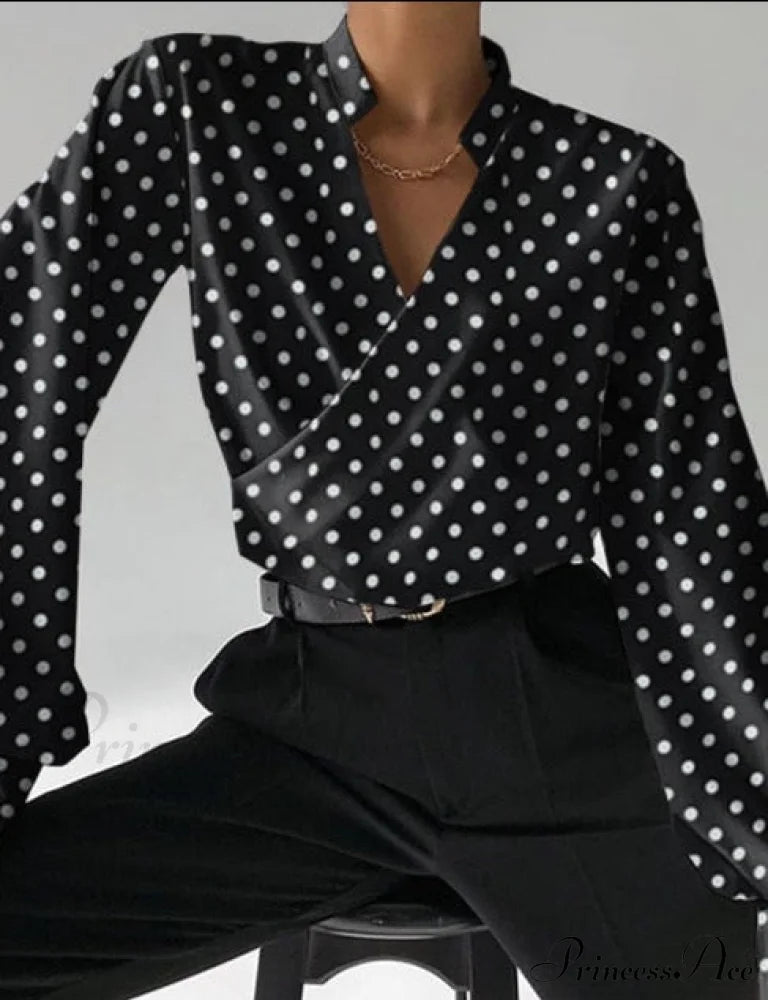 V-Neck Shirt - Tiara Tops & Blouses