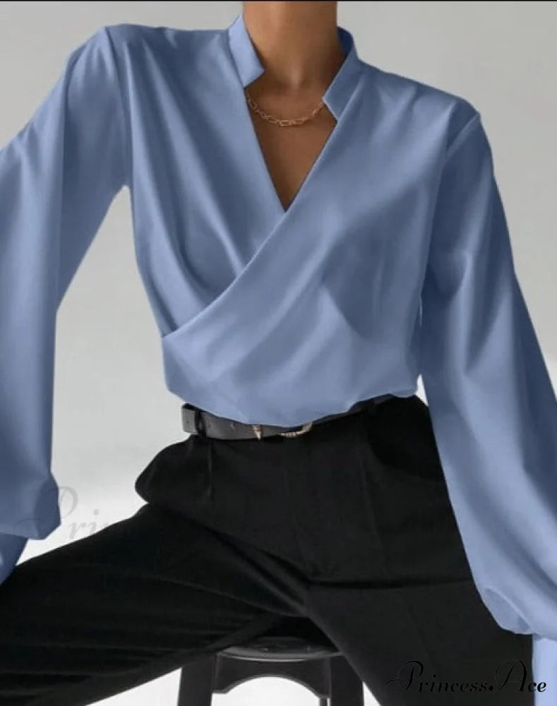 V-Neck Shirt - Tiara Tops & Blouses
