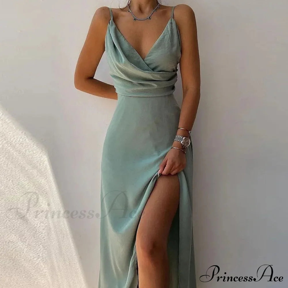 V Warm-Season Gown Sleeveless Design For Party Elegant Neck Women Style 3 / S