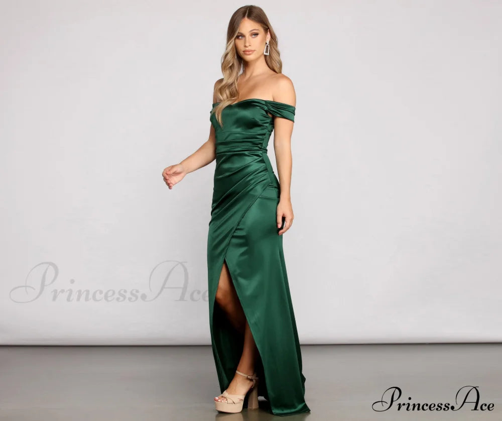 Valencia Formal Off Charming The Shoulder Wrap Dress S.o. Long Dresses