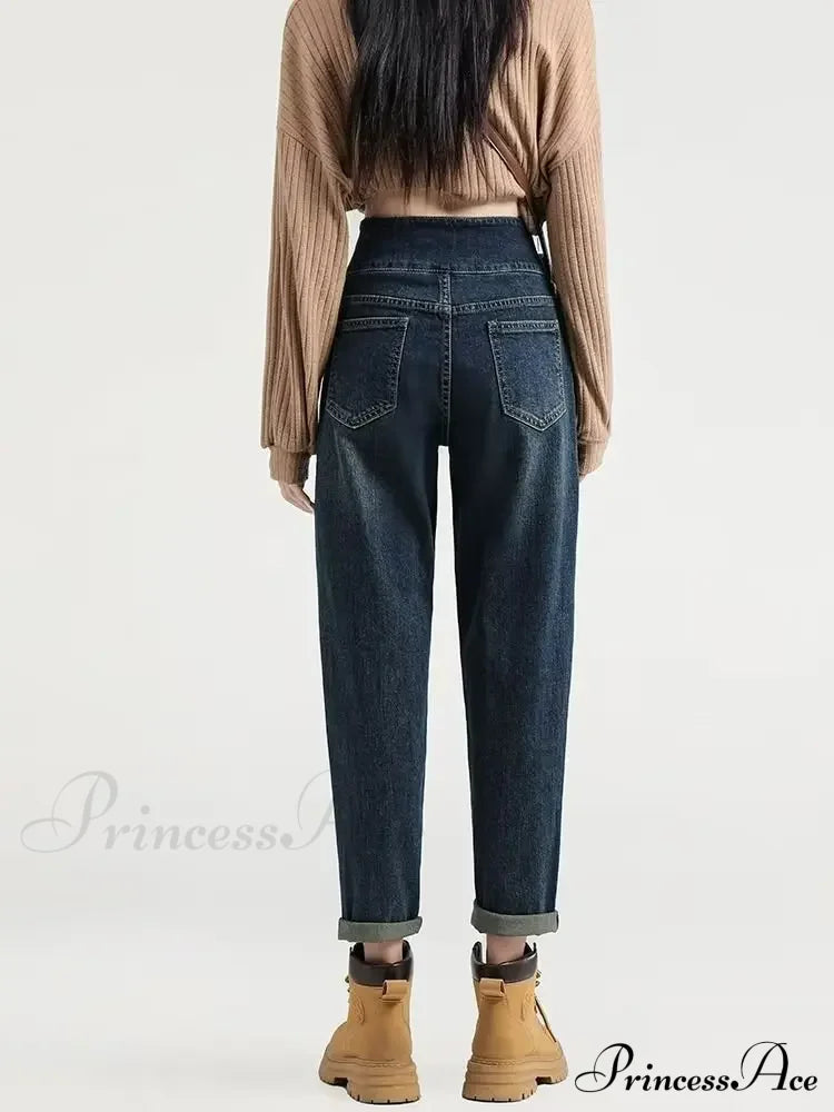 Versatile Light Color Thickened New Long Straight Art Natural Waist Fashion Jean