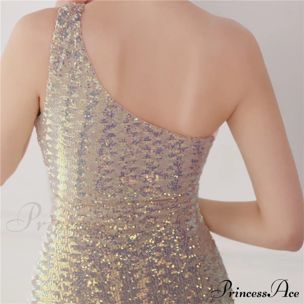 Victoria Formal One-Shoulder Charming Sequined Fishtail Dress S.o. Long Dresses
