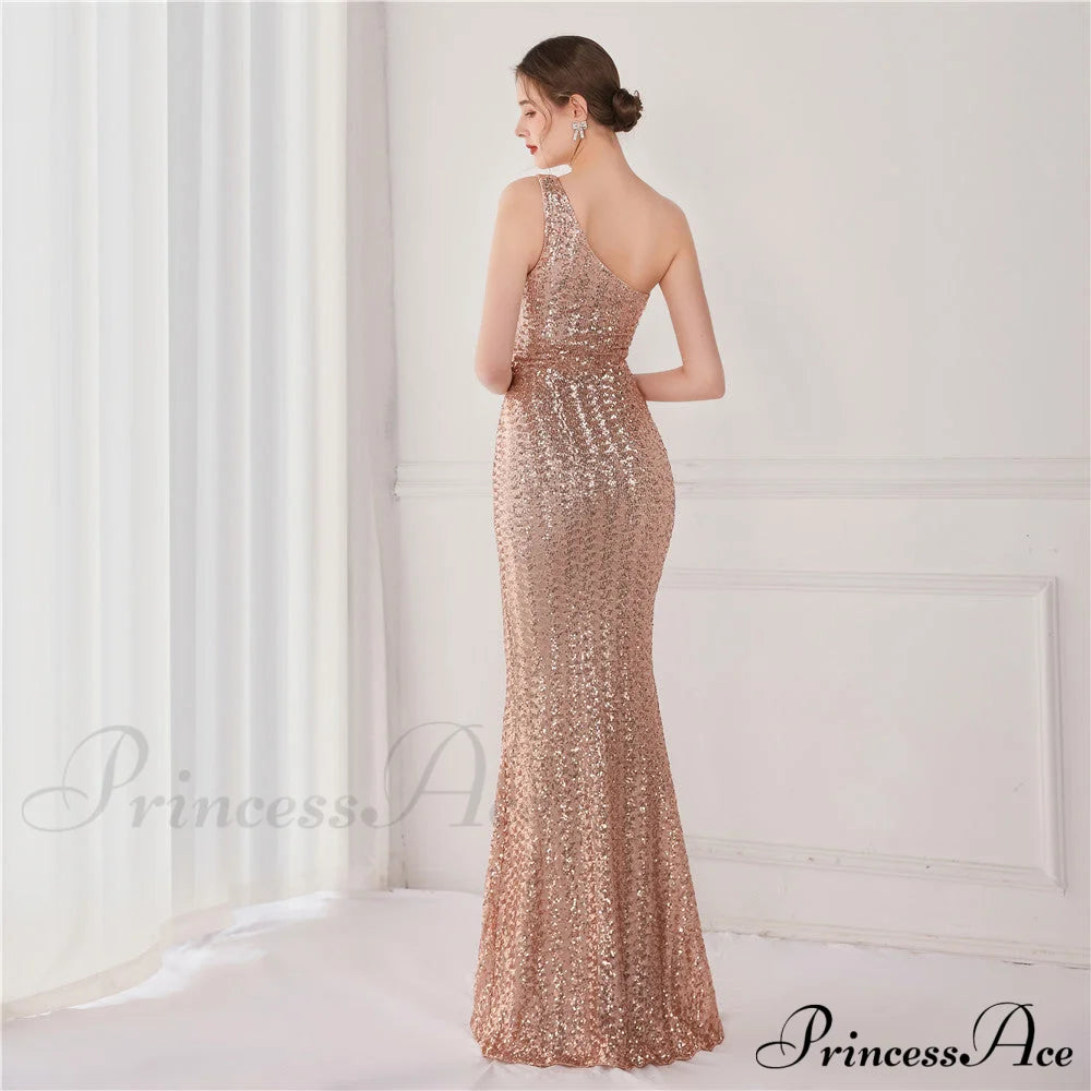 Victoria Formal One-Shoulder Charming Sequined Fishtail Dress S.o. Long Dresses