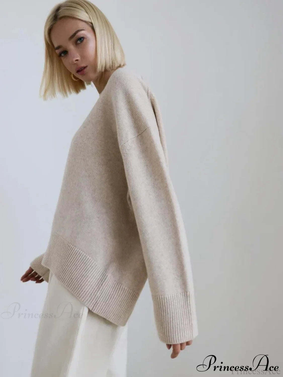 Vintage Casual Cozy Stylish Autumnal Streetwear Warm Long Sleeve Sweater Sweaters-L