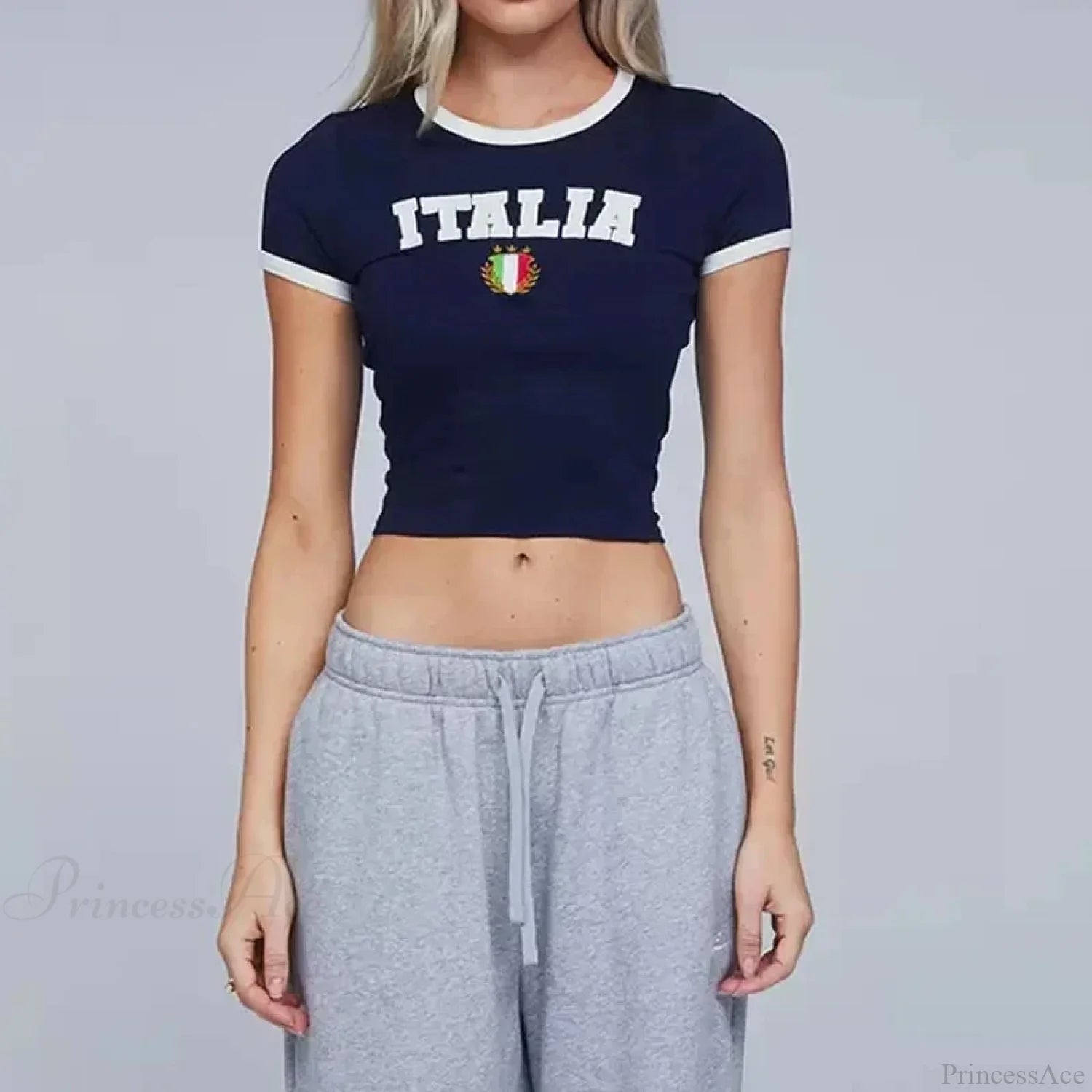 Vintage Crop Top T-shirt t-shirt-250223