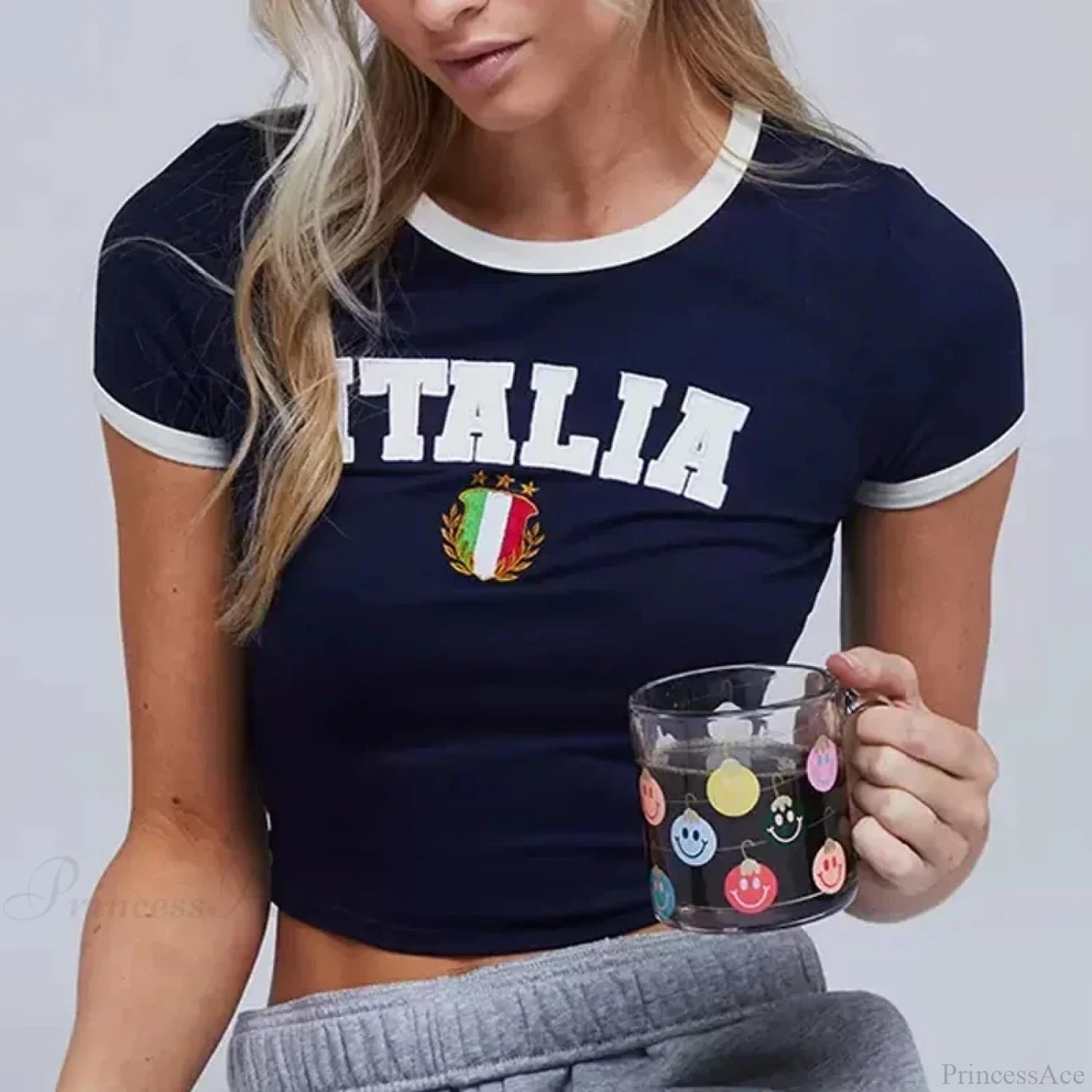 Vintage Crop Top T-shirt t-shirt-250223
