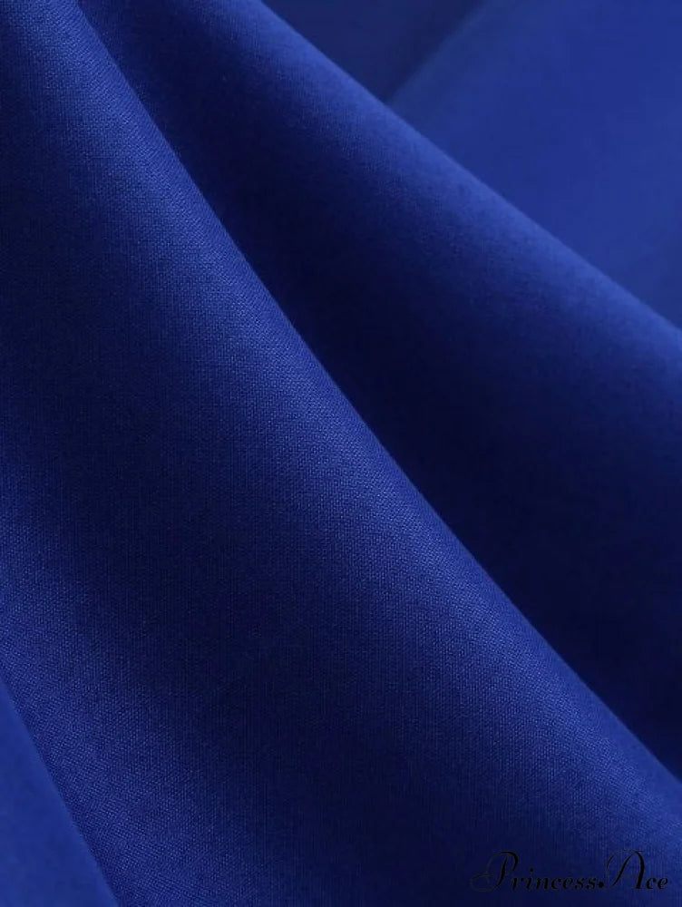 Vintage Fit And Flare Dress - Fashion Neck S / Red Wine Dresses