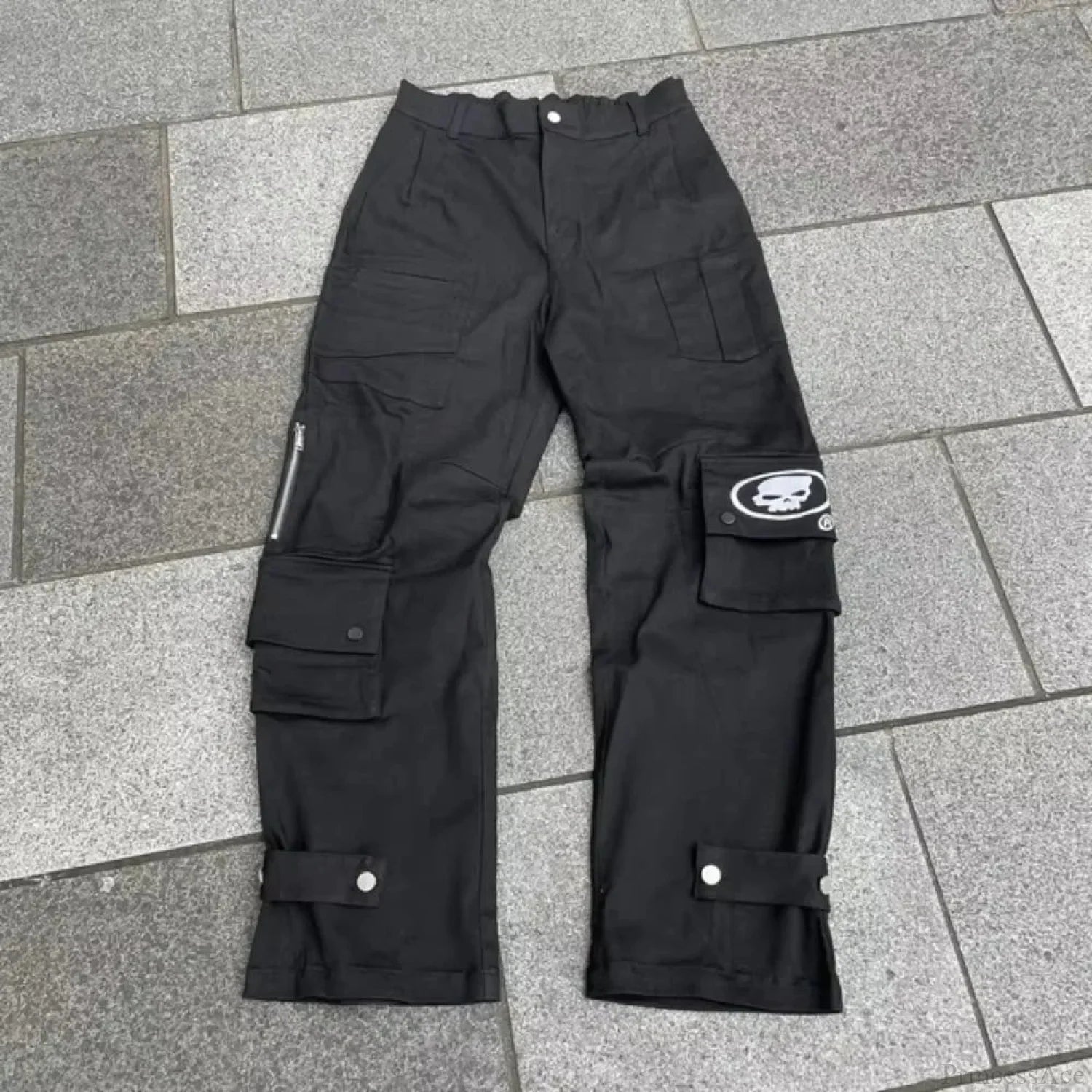 Vintage Gothic Skull Embroidered Trouser