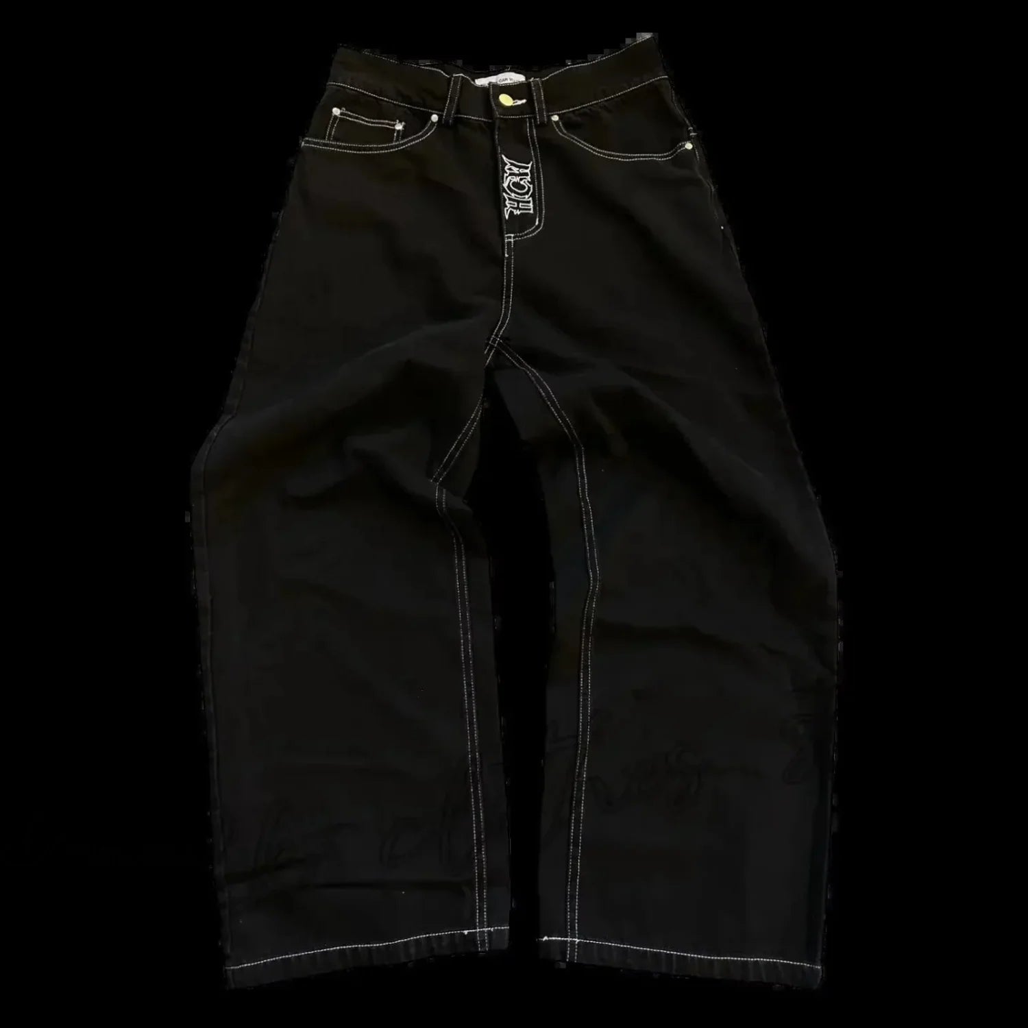 Vintage Gothic Skull Embroidered Trouser