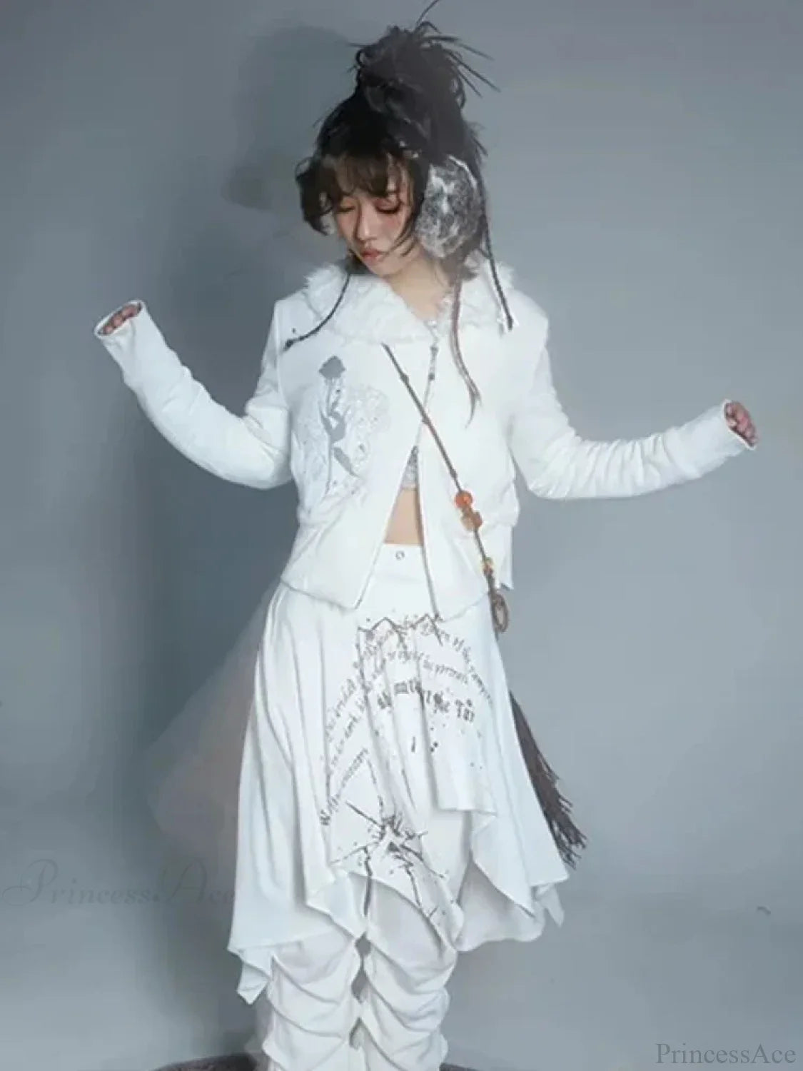 Vintage Print Retro Harajuku Skirt