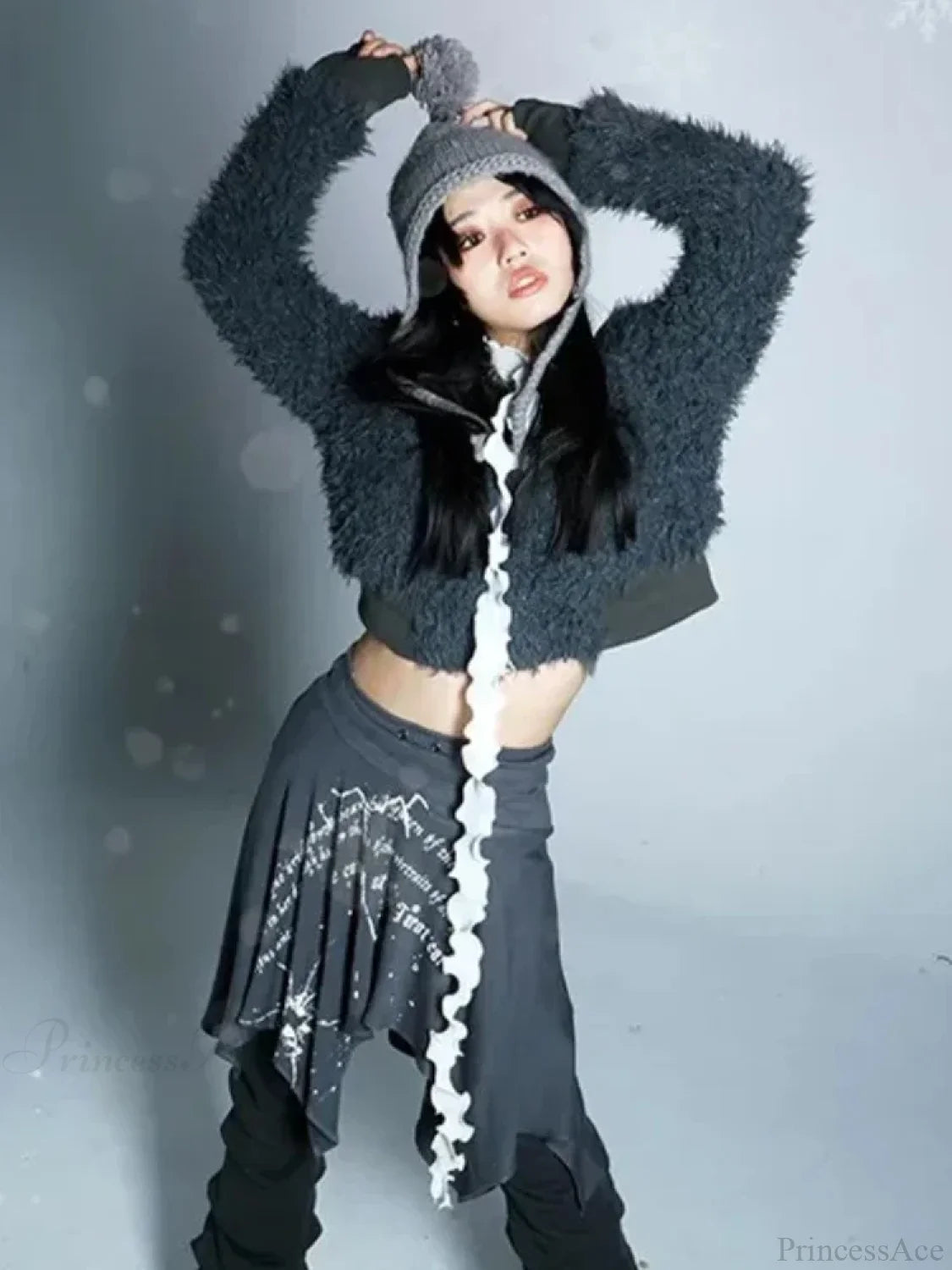 Vintage Print Retro Harajuku Skirt