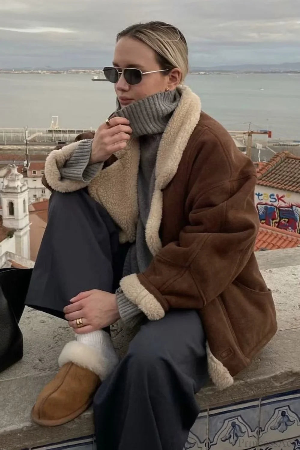 Vintage Sherpa Loose Warm Coat