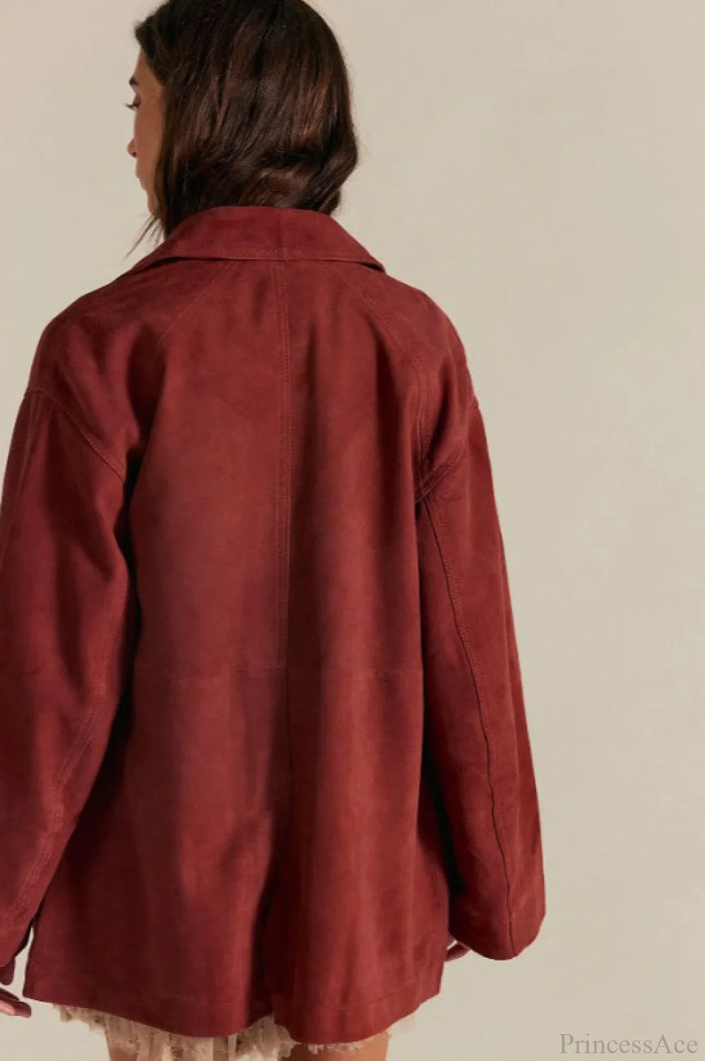 Vintage Simple Suede Single Breasted Jacket