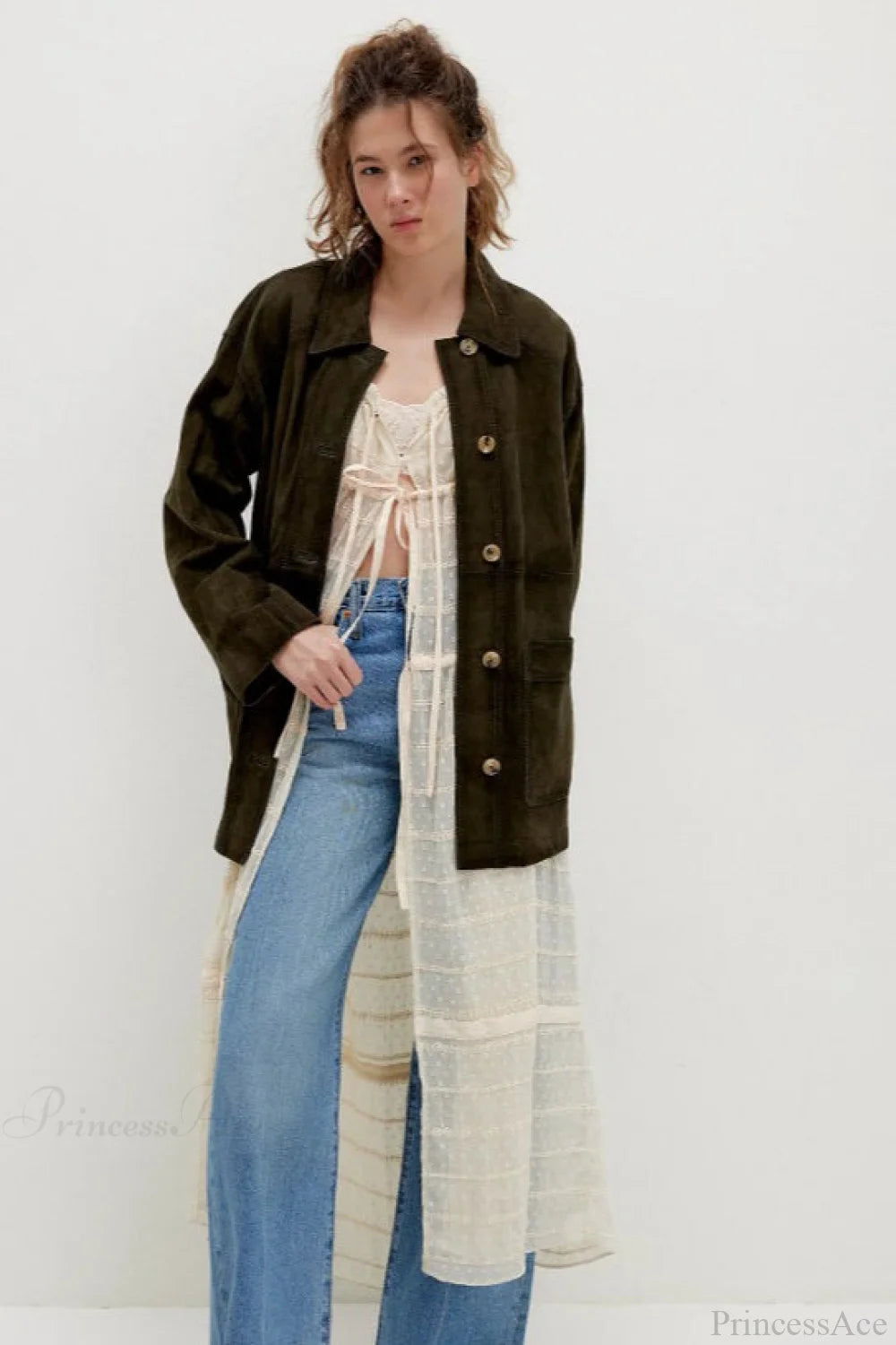 Vintage Simple Suede Single Breasted Jacket