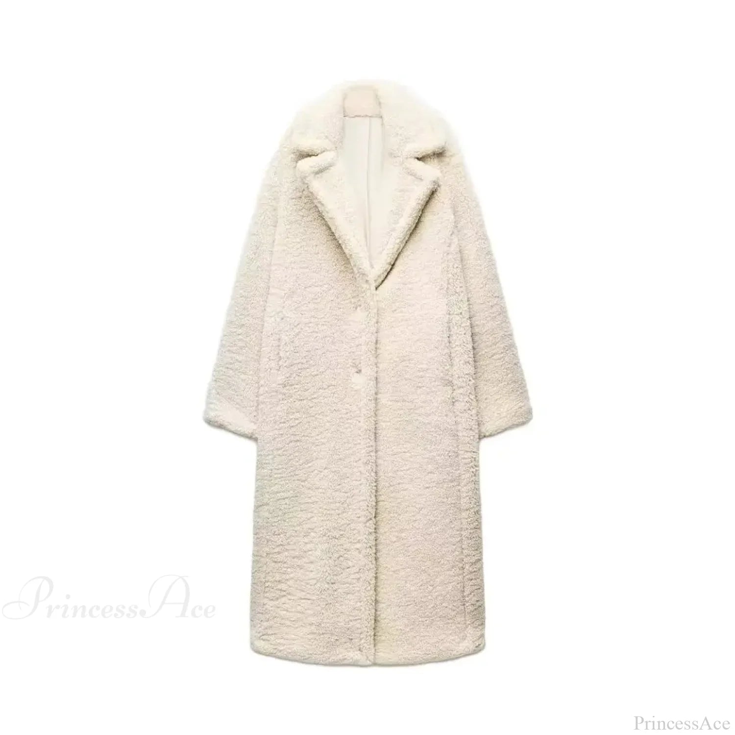 Vintage Wool Blend Double-Breasted Overcoat apricot / XS