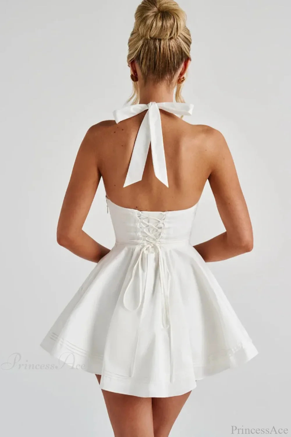 Waist Wrap A-line Mini Vacation Dress vacationdress-250223