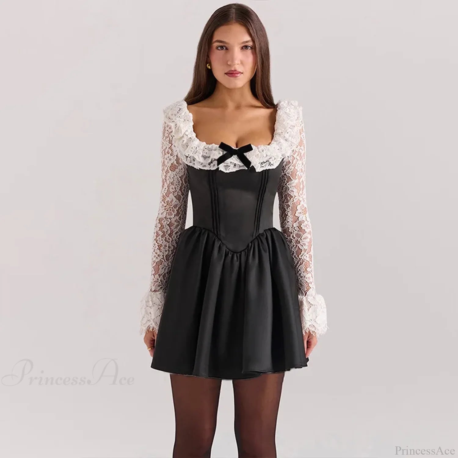 Waist Wrap Pleated A-line Vacation Dress vacationdress-250223