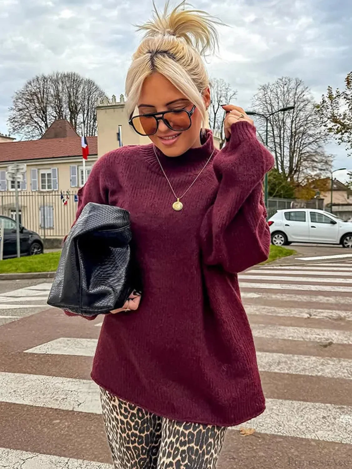 Warm High Neck Retro Sweater