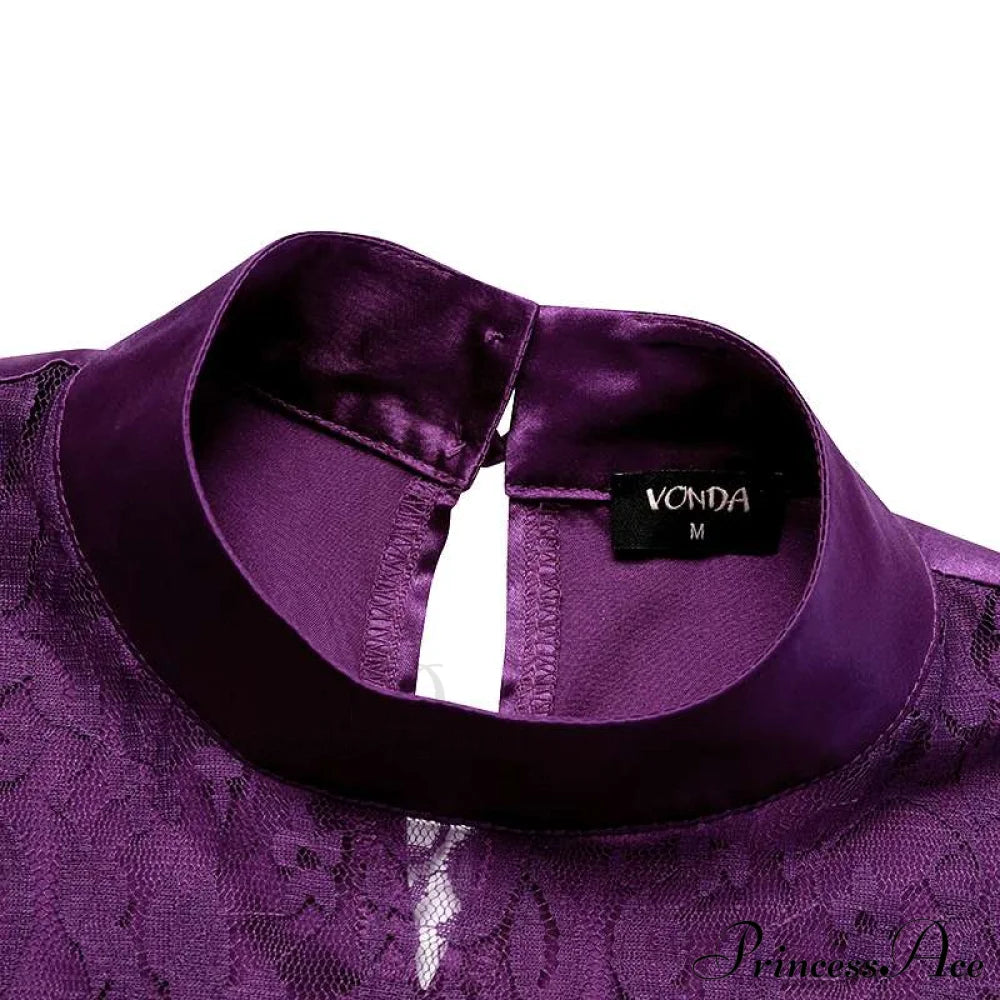 Warm-Season Long Gown Women’s Party And With Full-Length Kaftan Lace Patchwork Neck Sleeves