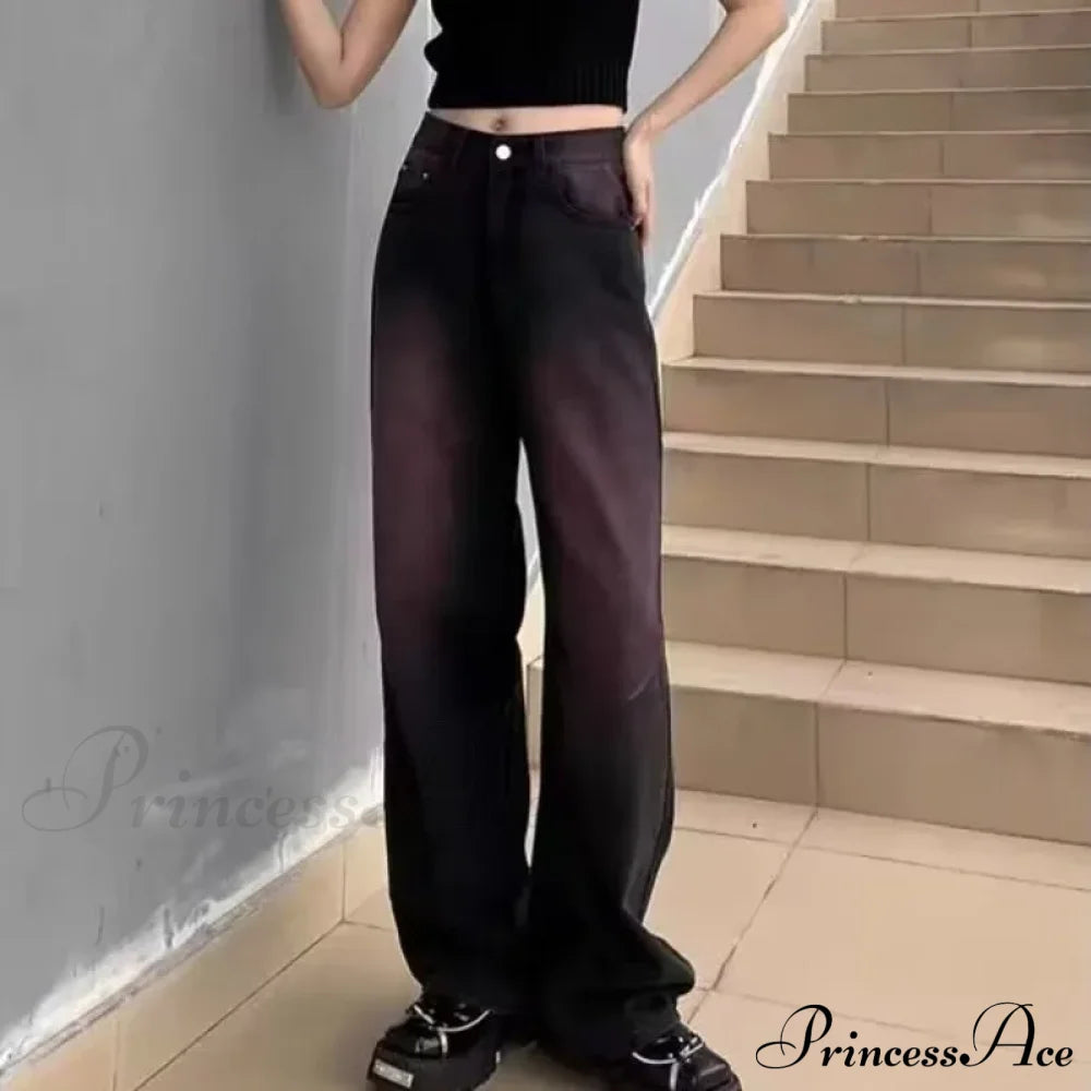 Washed Youth Fashion Literary Trend Loose High Street Harajuku Jean