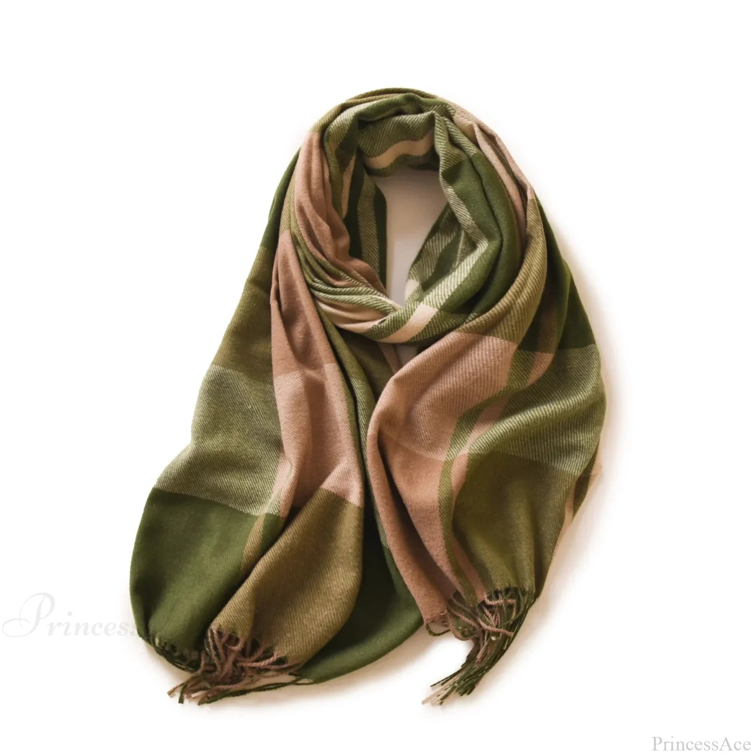 Winter Warm Cashmere Unisex Scarf - Long Windproof And Skin Friendly Light Grey Green Scarfs-L