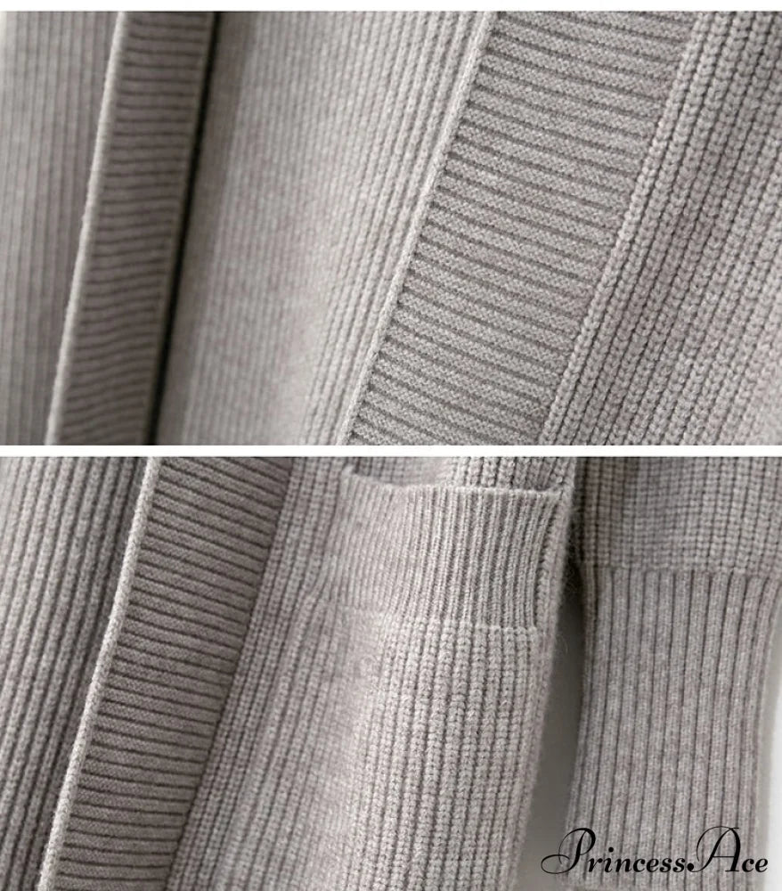 Women Fashion New Loose Hat Long Knitted Female Cardigan