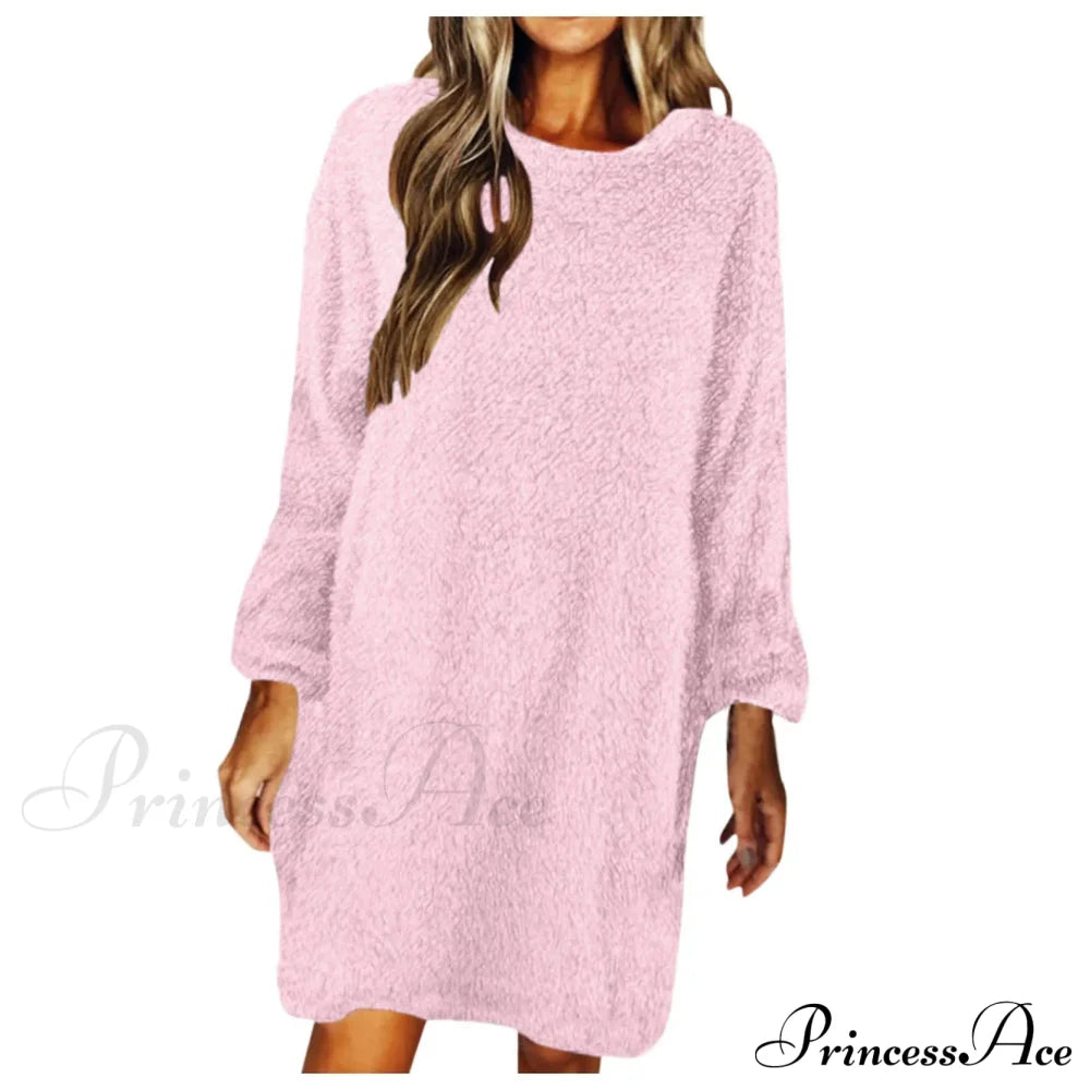 Women’s Casual Floral Splicing Printed Round Neck Midi 2024 New Spring Autumn Fashion Loose Long