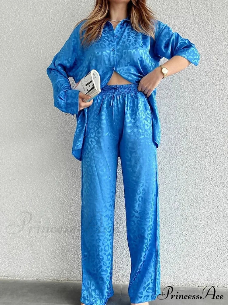 Women’s - Casual Spring Arm Design & In Fit Leopard Daily Long Fashion Red Blouse White Regular