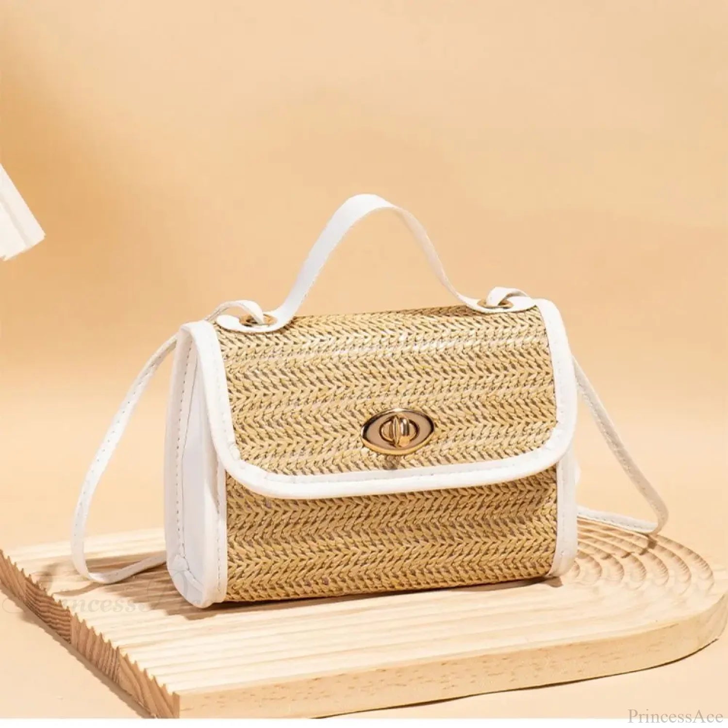Woven Messenger Straw Travel Tote Handbag handbag-250126