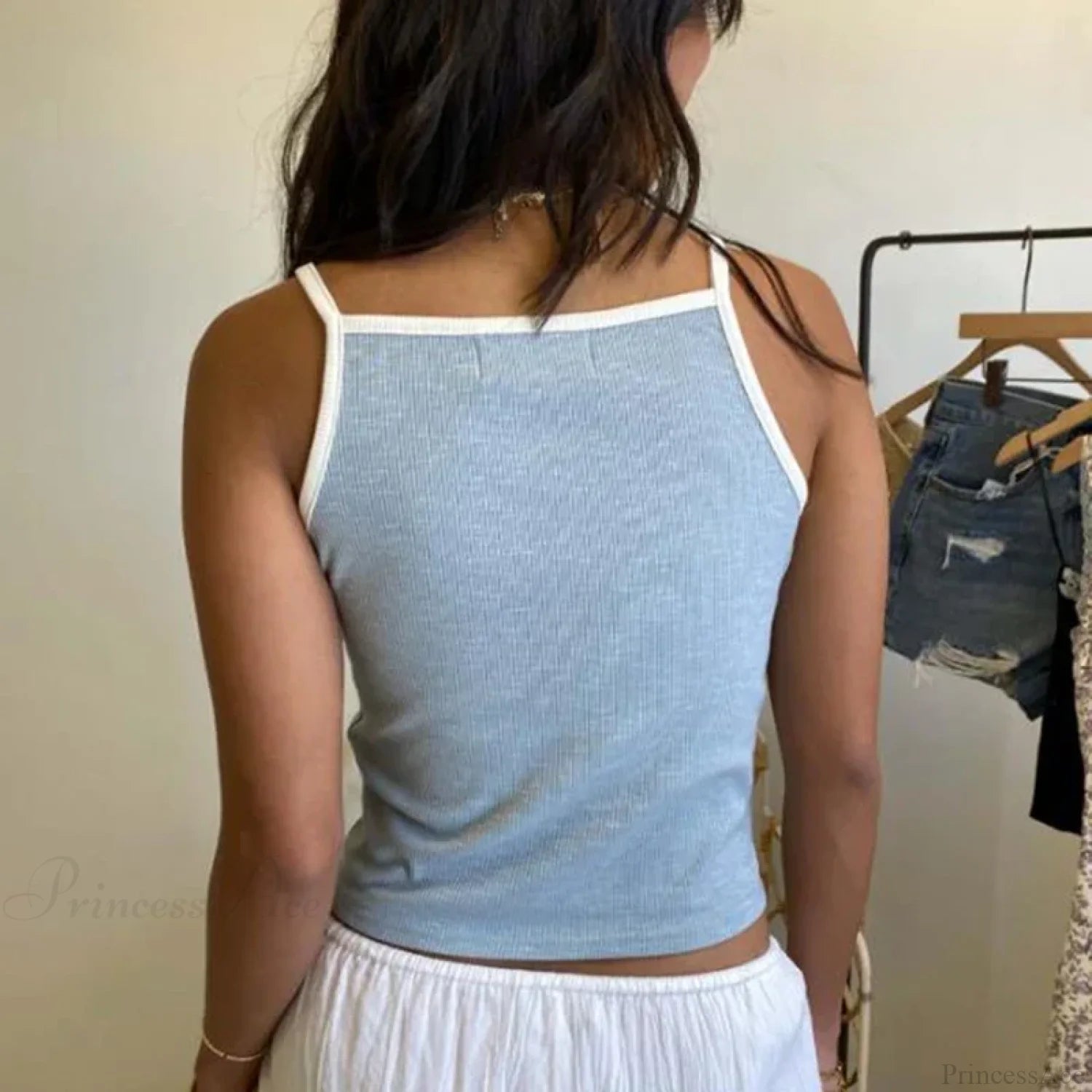 Y2K Aesthetic Slim Fit Sweet Vest Fairy Bow Embroidery Sleeveless O Neck Crop Top croptop-250126