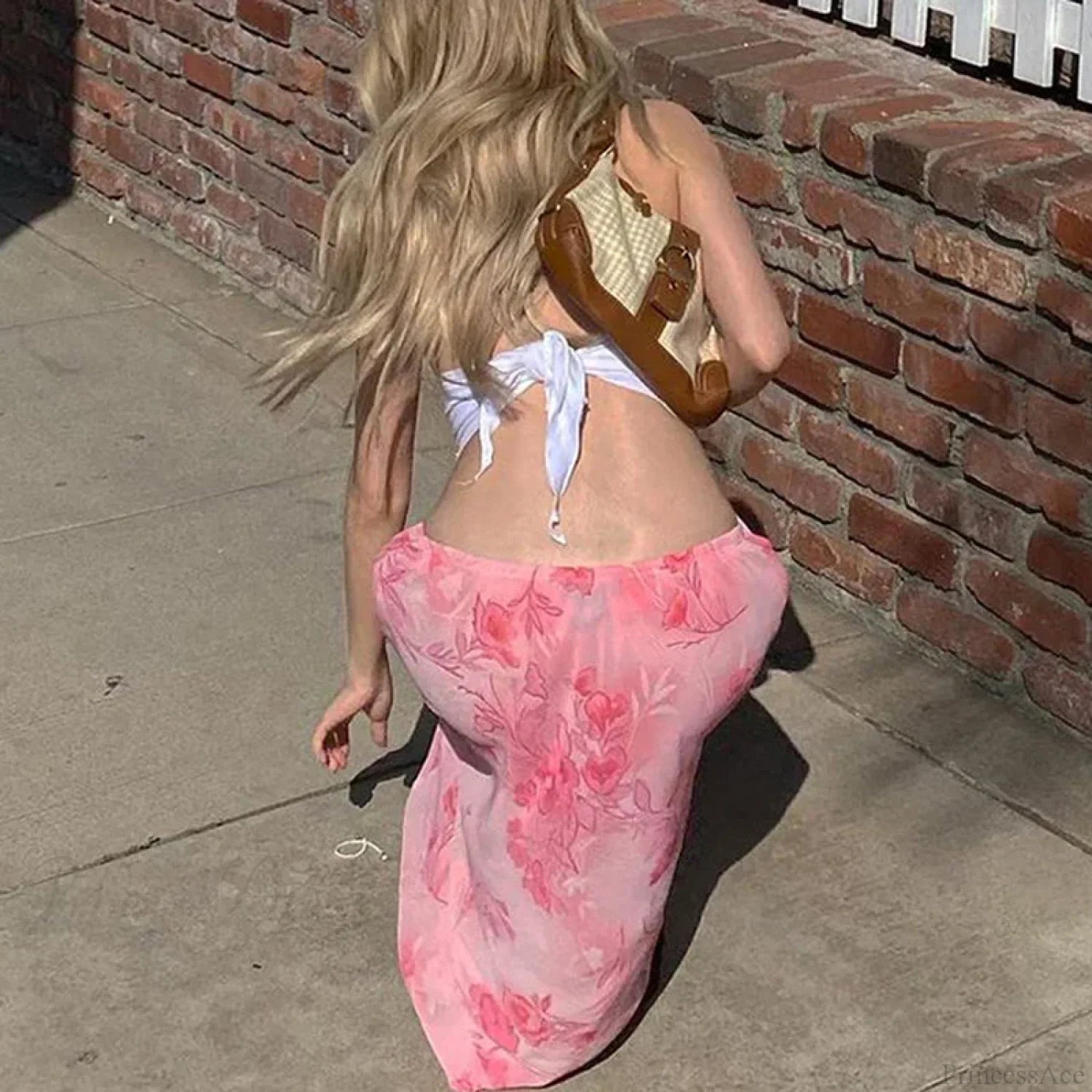 Y2K Floral Straight Leg Loose Slim Low Waist Summer Skirt skirt-250126