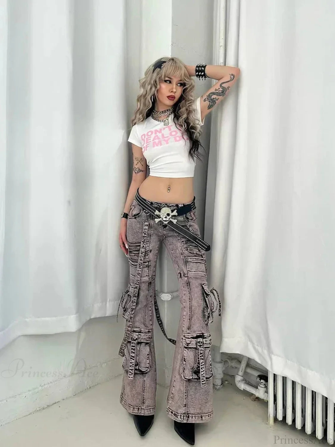 Y2k Harajuku Letter Print Crop Top T-shirt t-shirt-250223