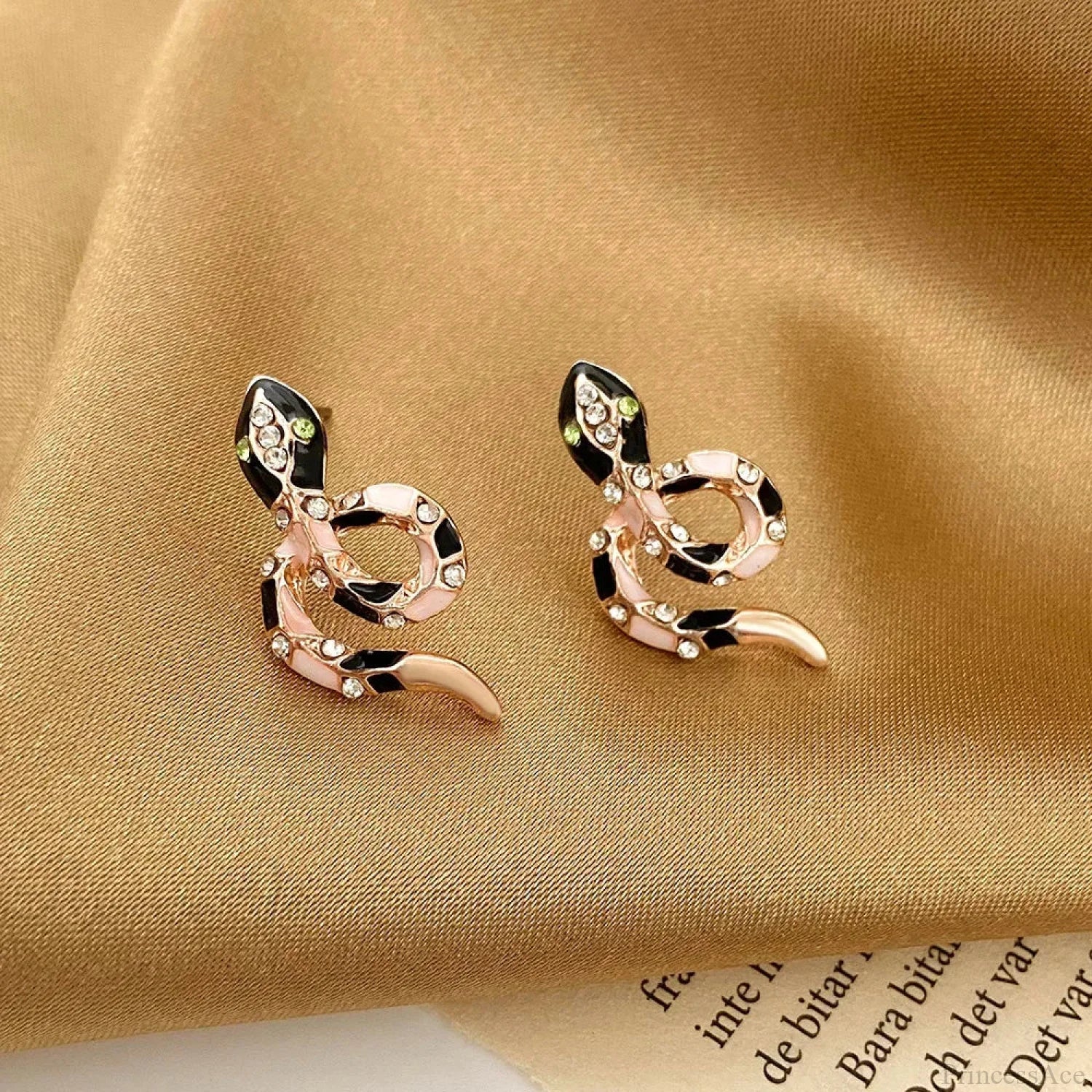 Y2K Spike Rivet Sphere Embrace Hoop Earring Rose Golden