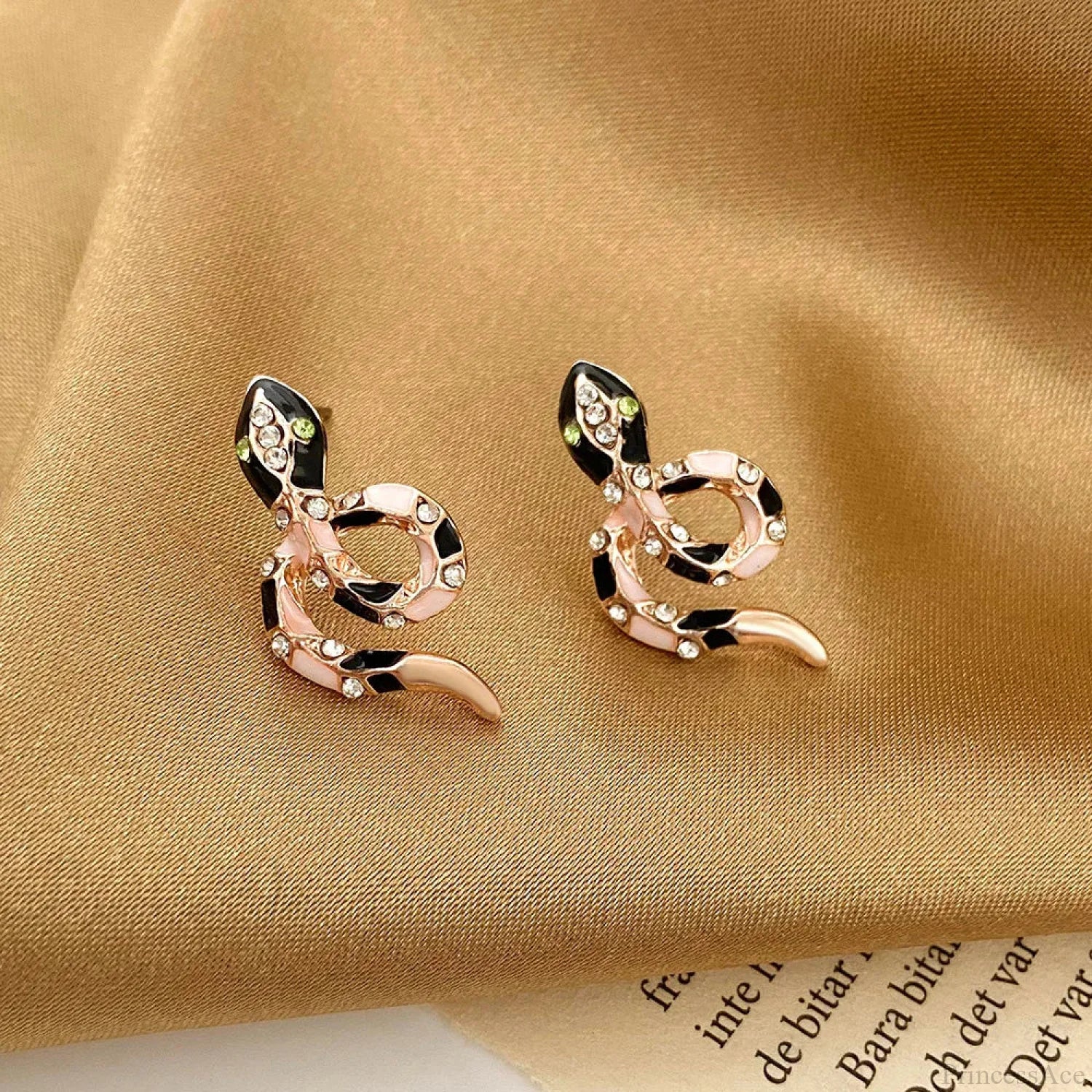Y2K Spike Rivet Sphere Embrace Hoop Earring Rose Golden