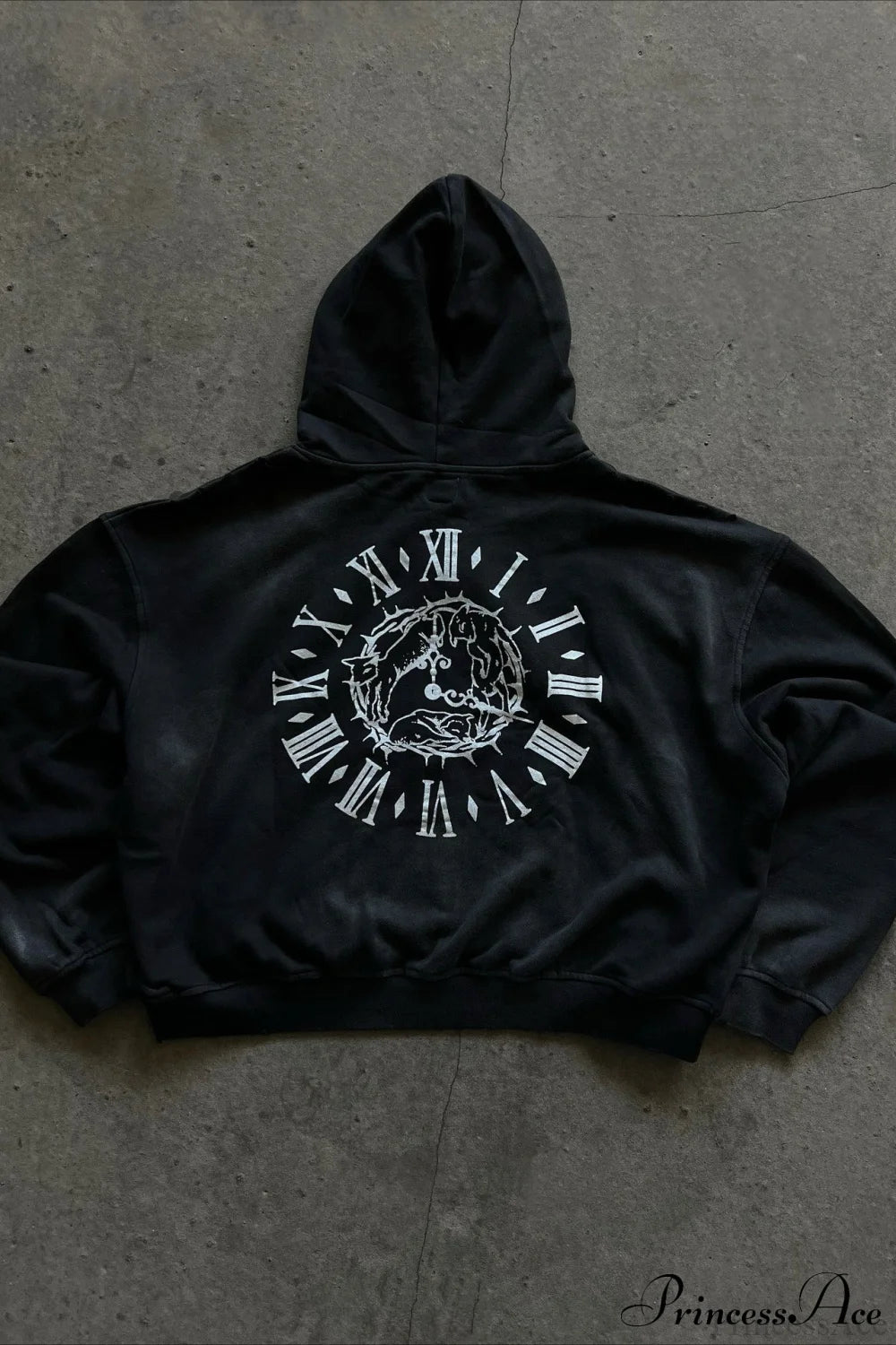 Y2K Street Dark Zip Stylish Hoodie