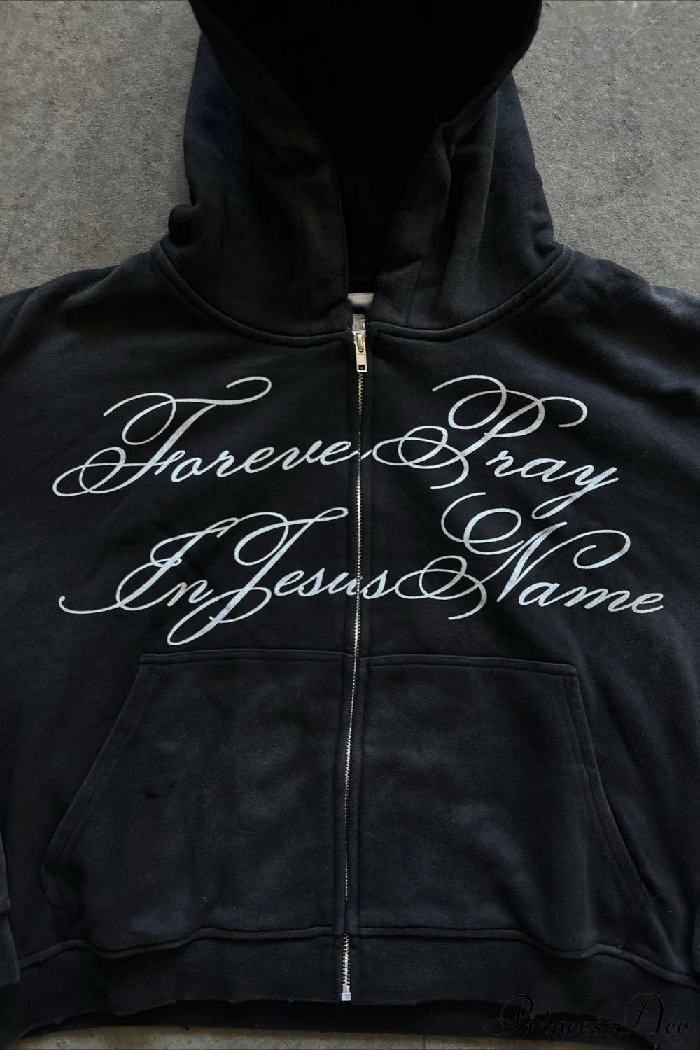 Y2K Street Dark Zip Stylish Hoodie